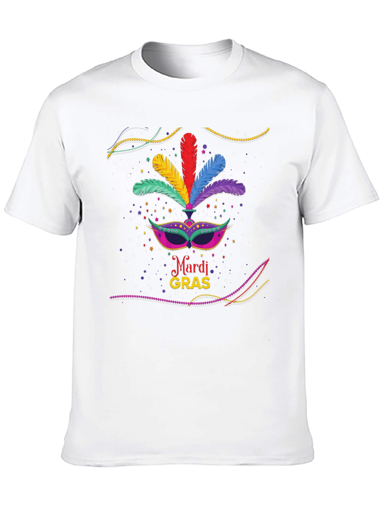 Mardi Gras Mask Graphic T-Shirt