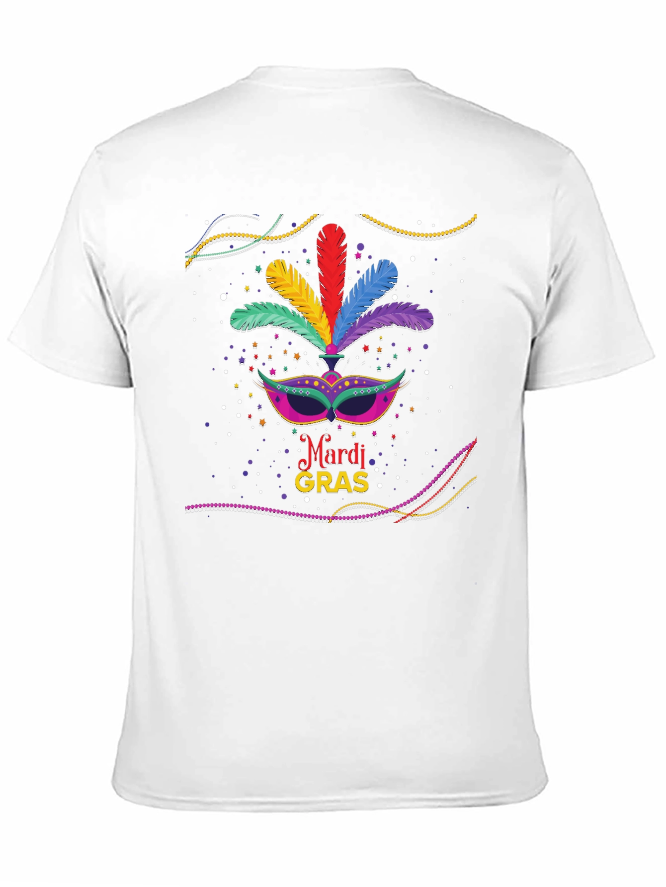 Mardi Gras Mask Graphic T-Shirt