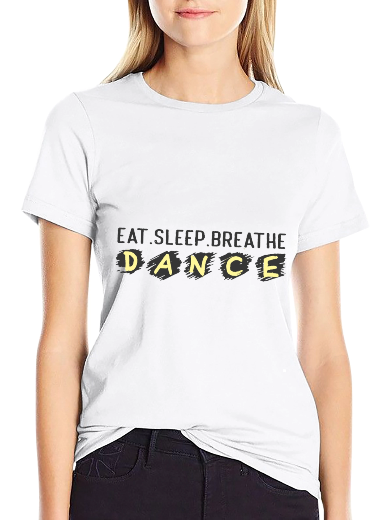 Eat Sleep Breathe Dance Black Graphic T-Shirt