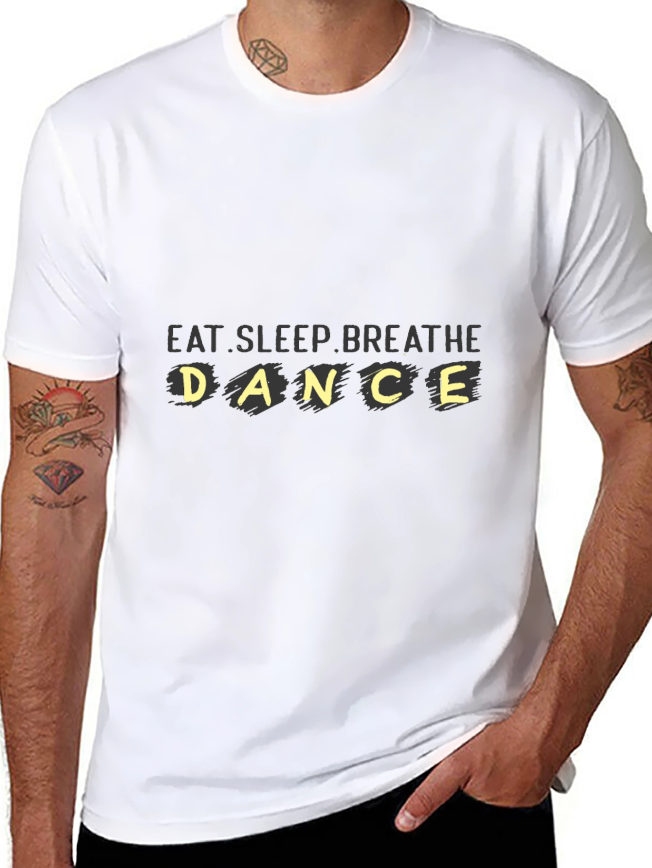 Eat Sleep Breathe Dance Black Graphic T-Shirt