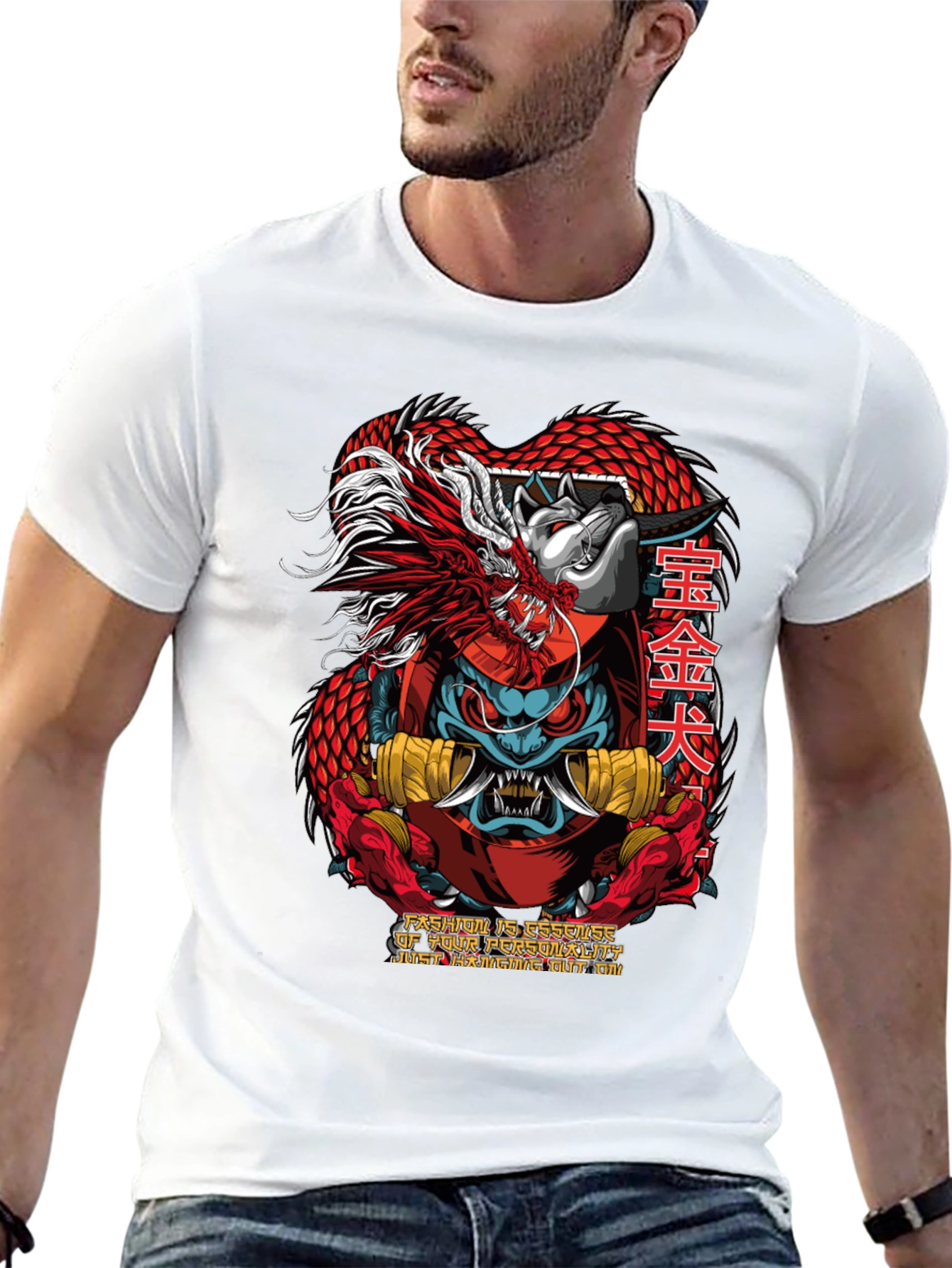 Dragon Dog Graphic Tee - Cool Streetwear T-Shirt