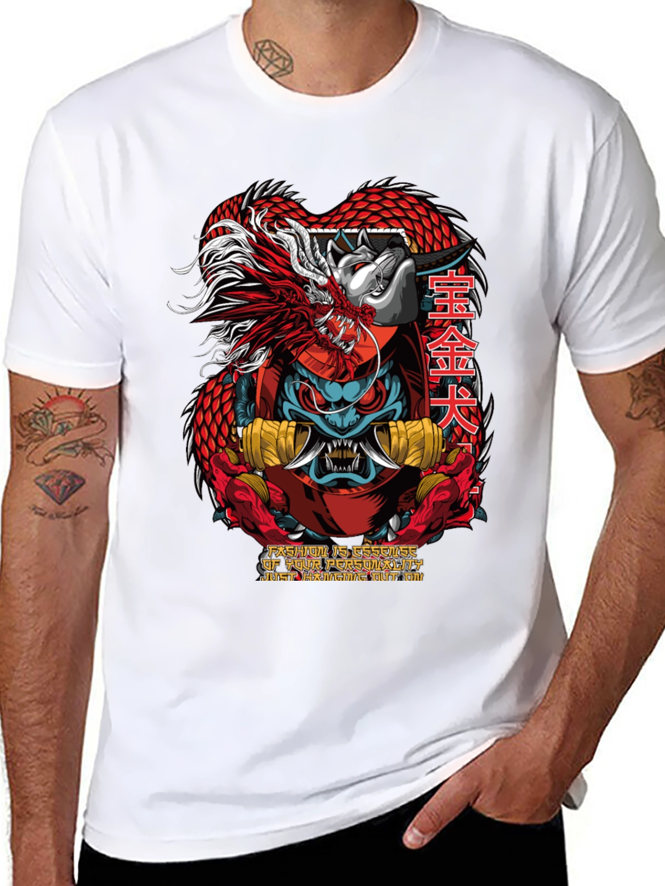 Dragon Dog Graphic Tee - Cool Streetwear T-Shirt