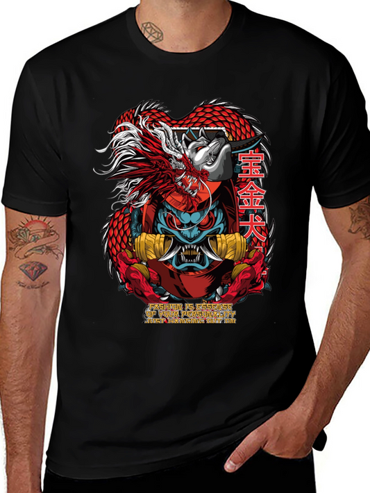 Dragon Dog Graphic Tee - Cool Streetwear T-Shirt