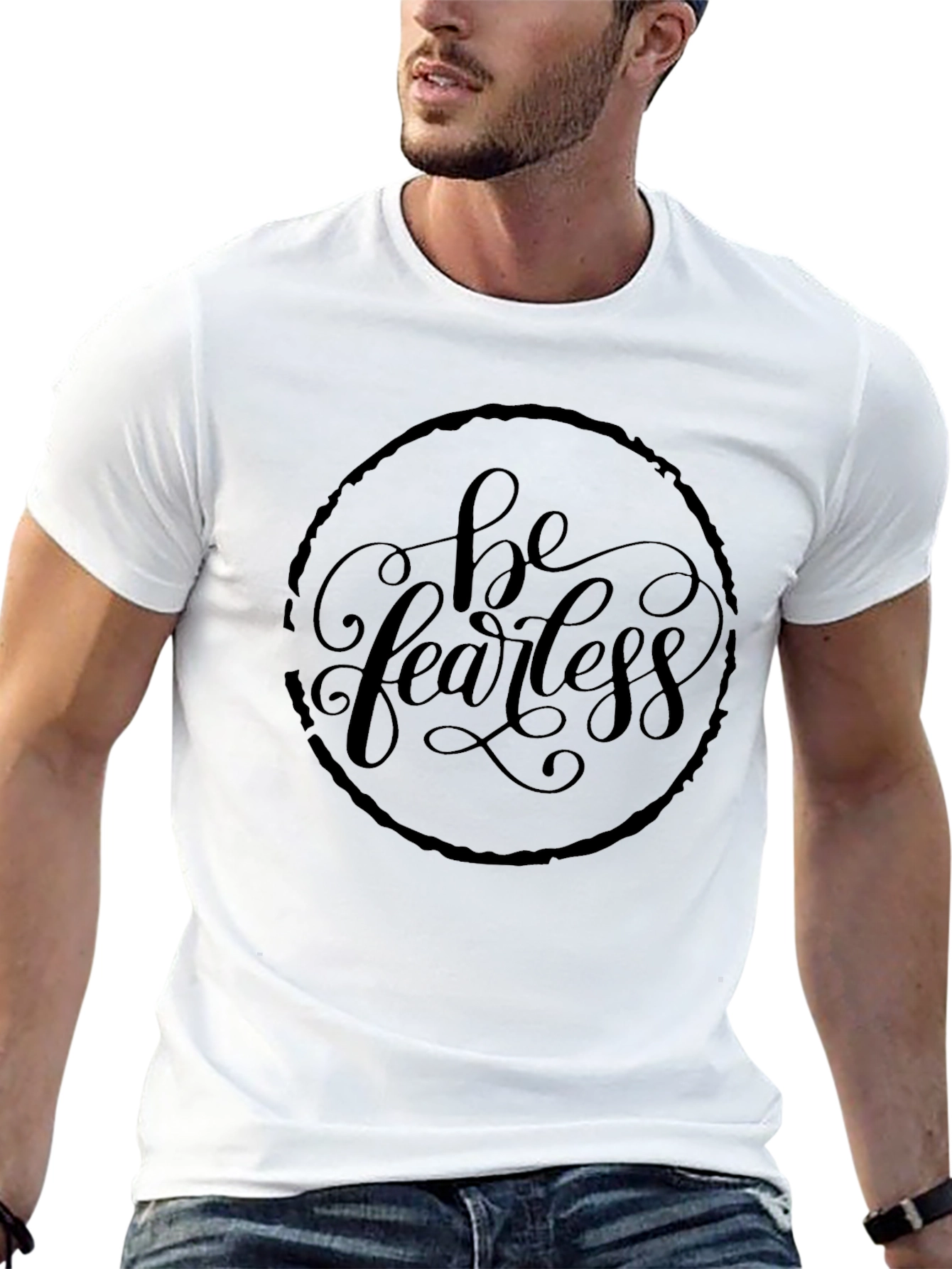 Be Fearless Black Graphic Tee