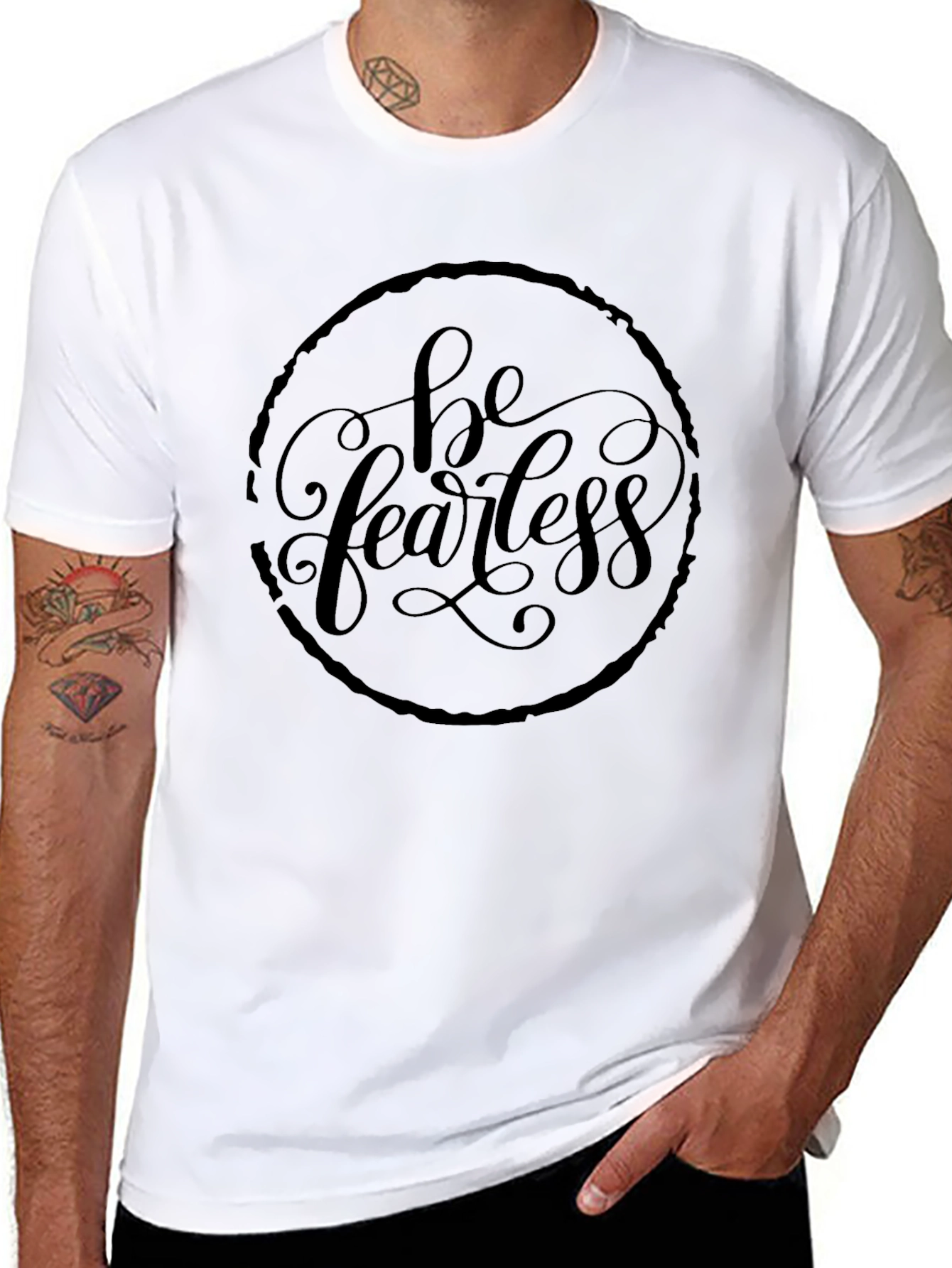 Be Fearless Black Graphic Tee