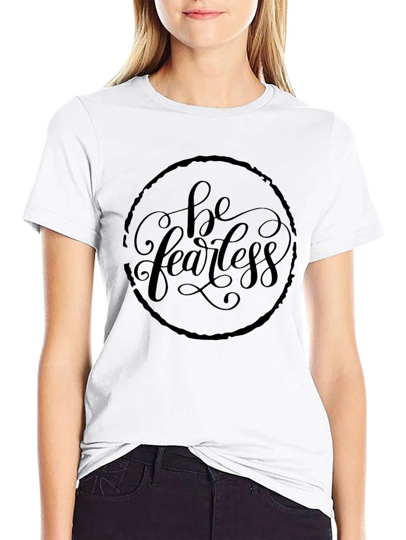 Be Fearless Black Graphic Tee