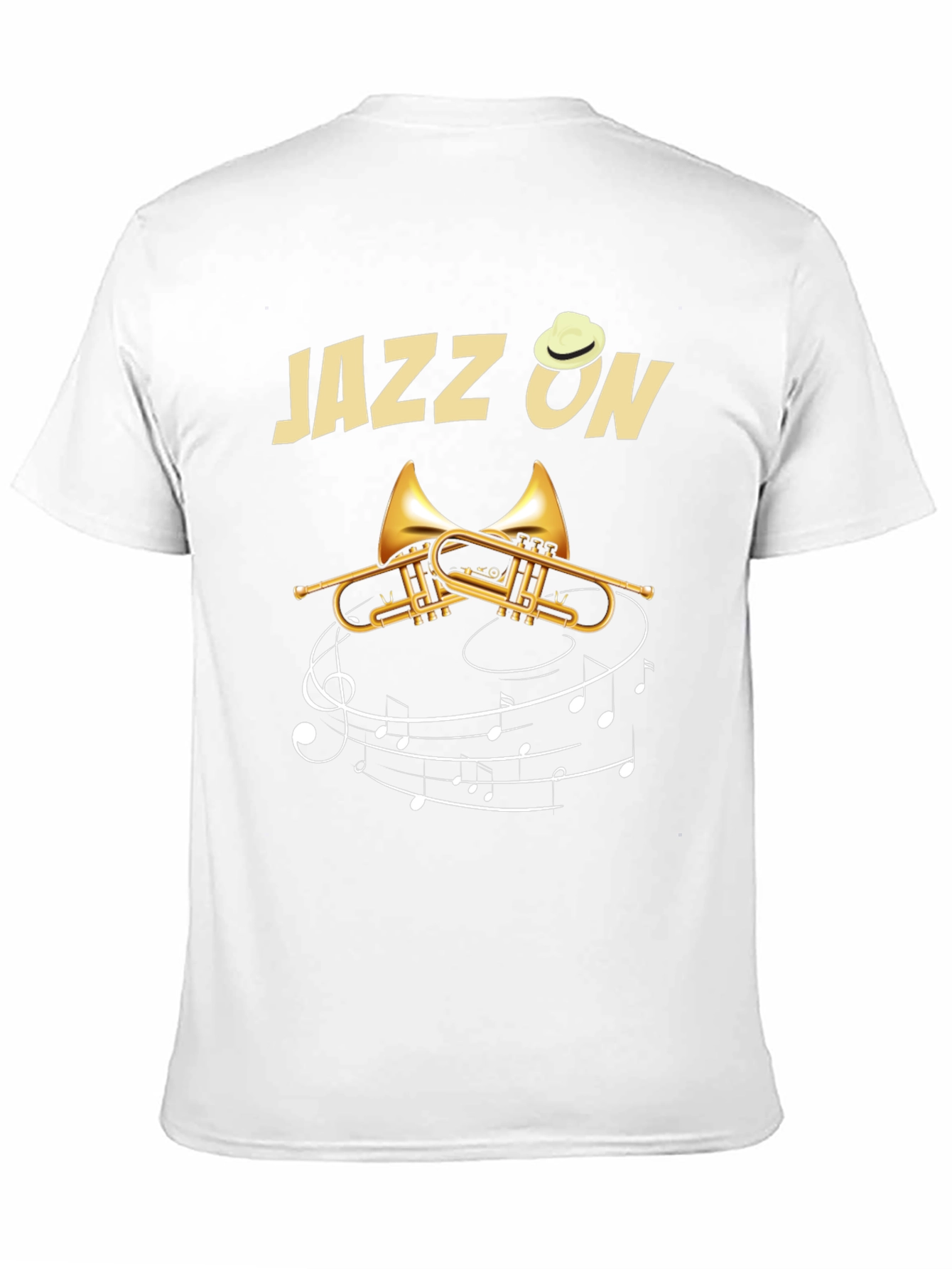 Jazz On Graphic Tee | Black T-Shirt Music Lover