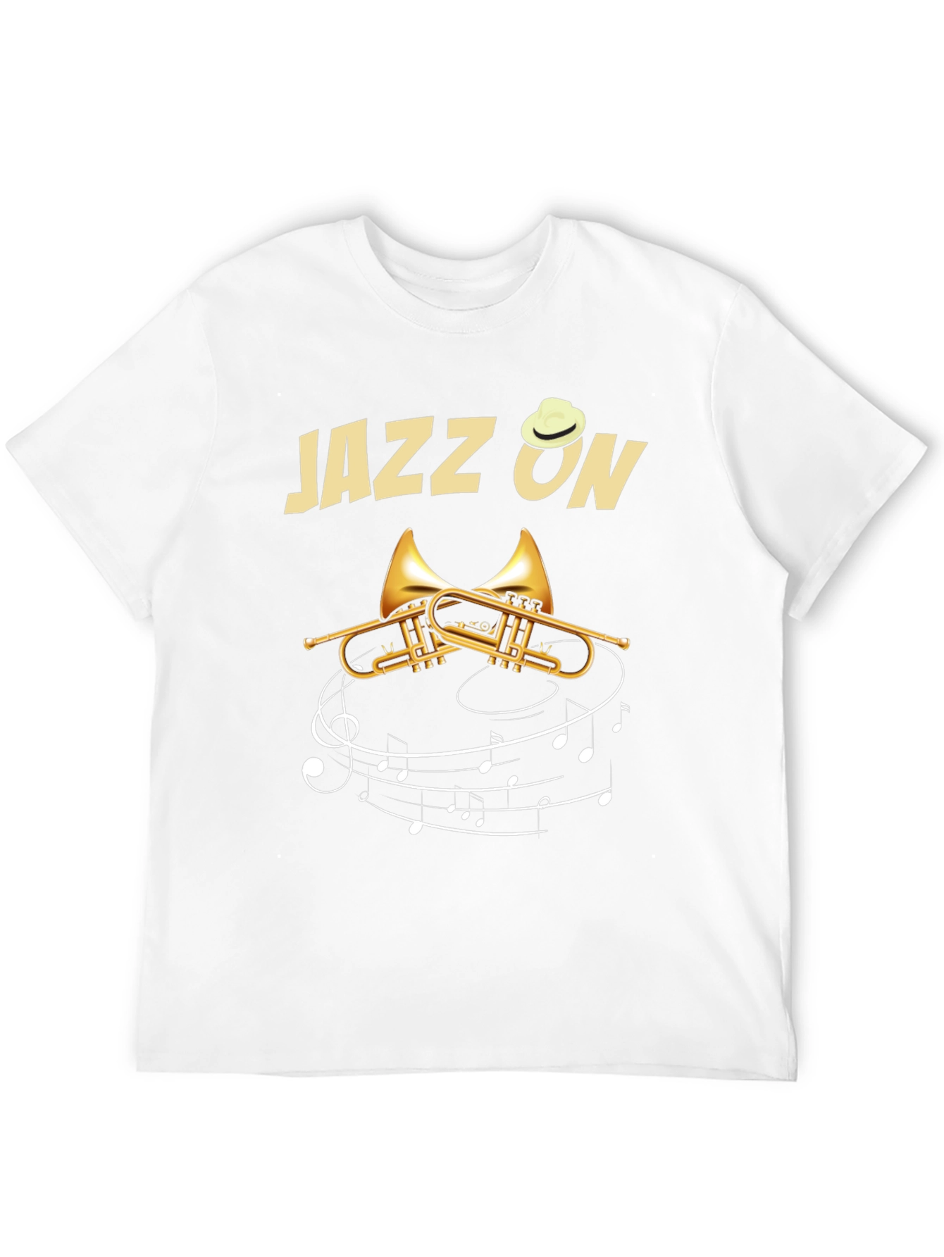 Jazz On Graphic Tee | Black T-Shirt Music Lover