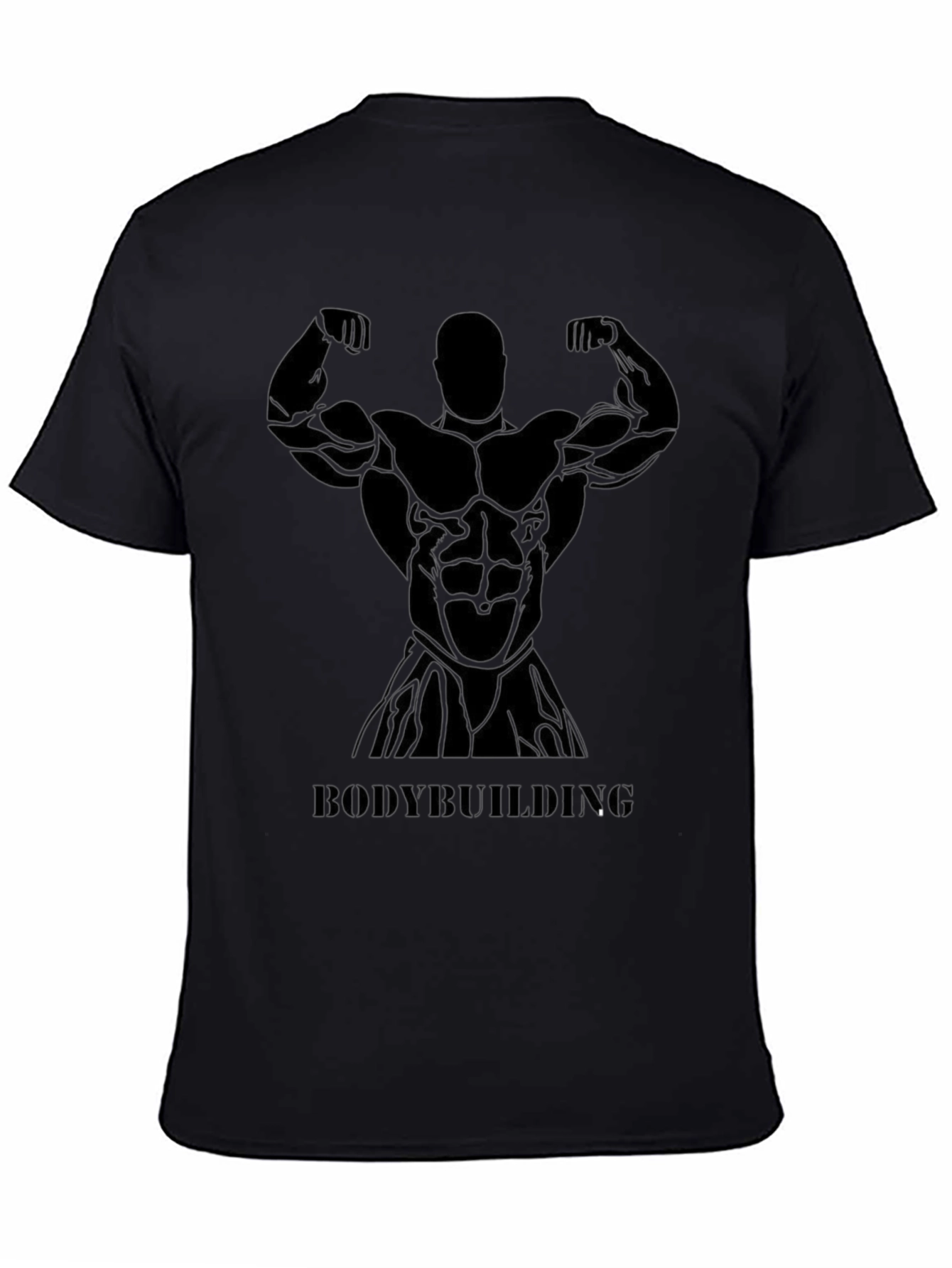 Bodybuilding Graphic Tee - Black Fitness Shirt