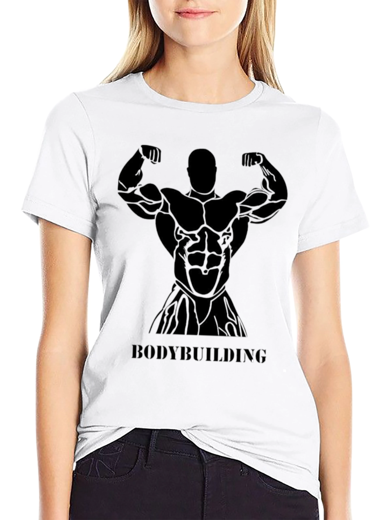 Bodybuilding Graphic Tee - Black Fitness Shirt