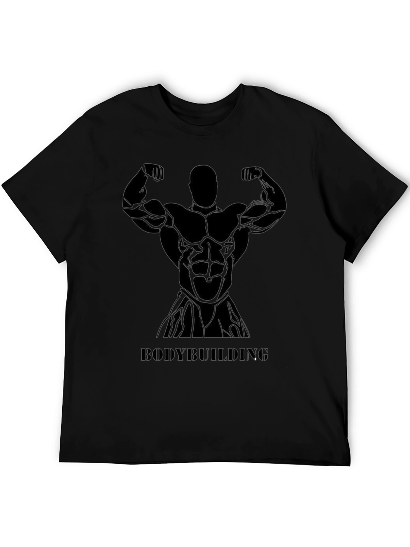 Bodybuilding Graphic Tee - Black Fitness Shirt