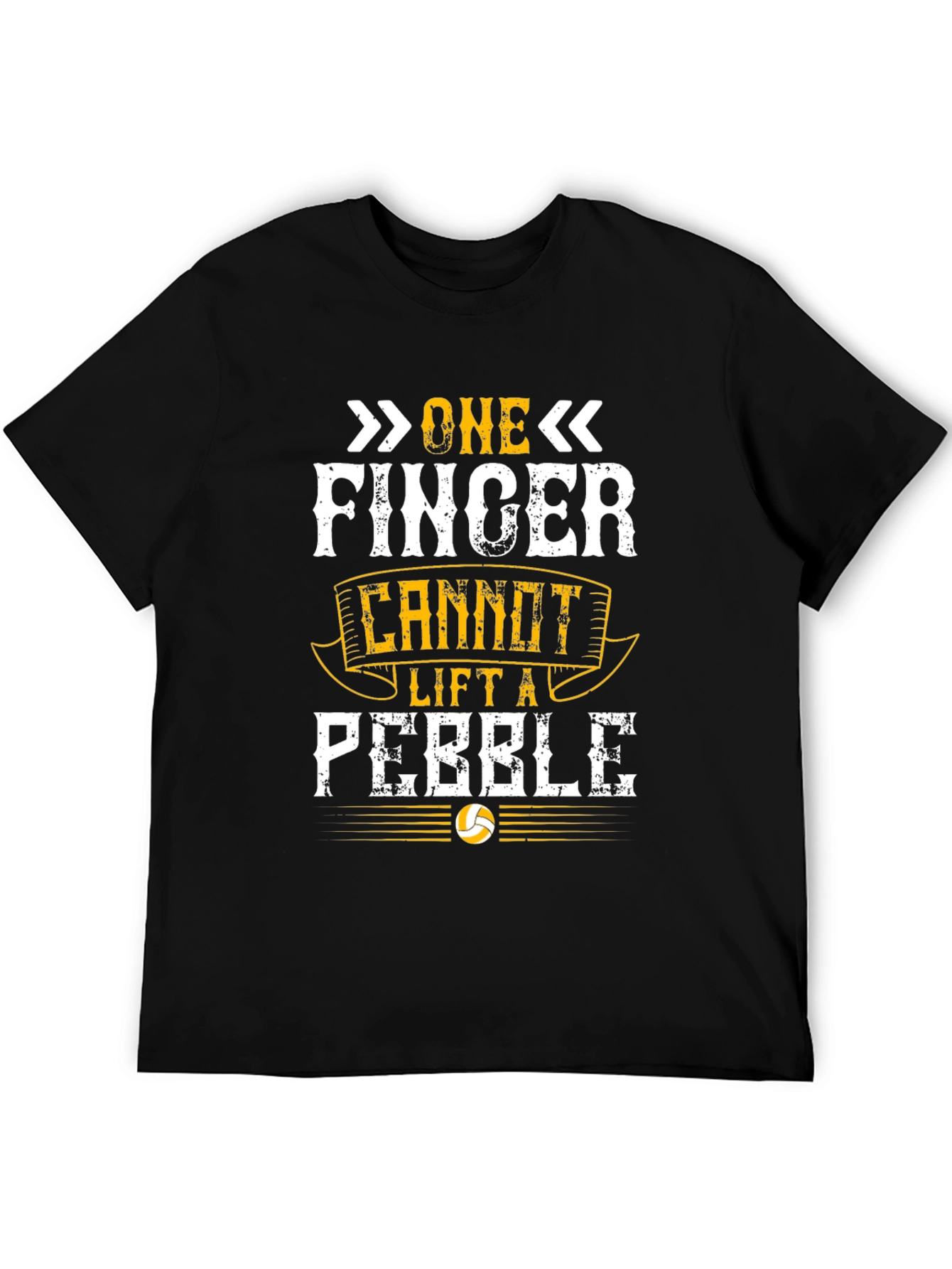 One Finger Cannot Lift a Pebble Graphic T-Shirt