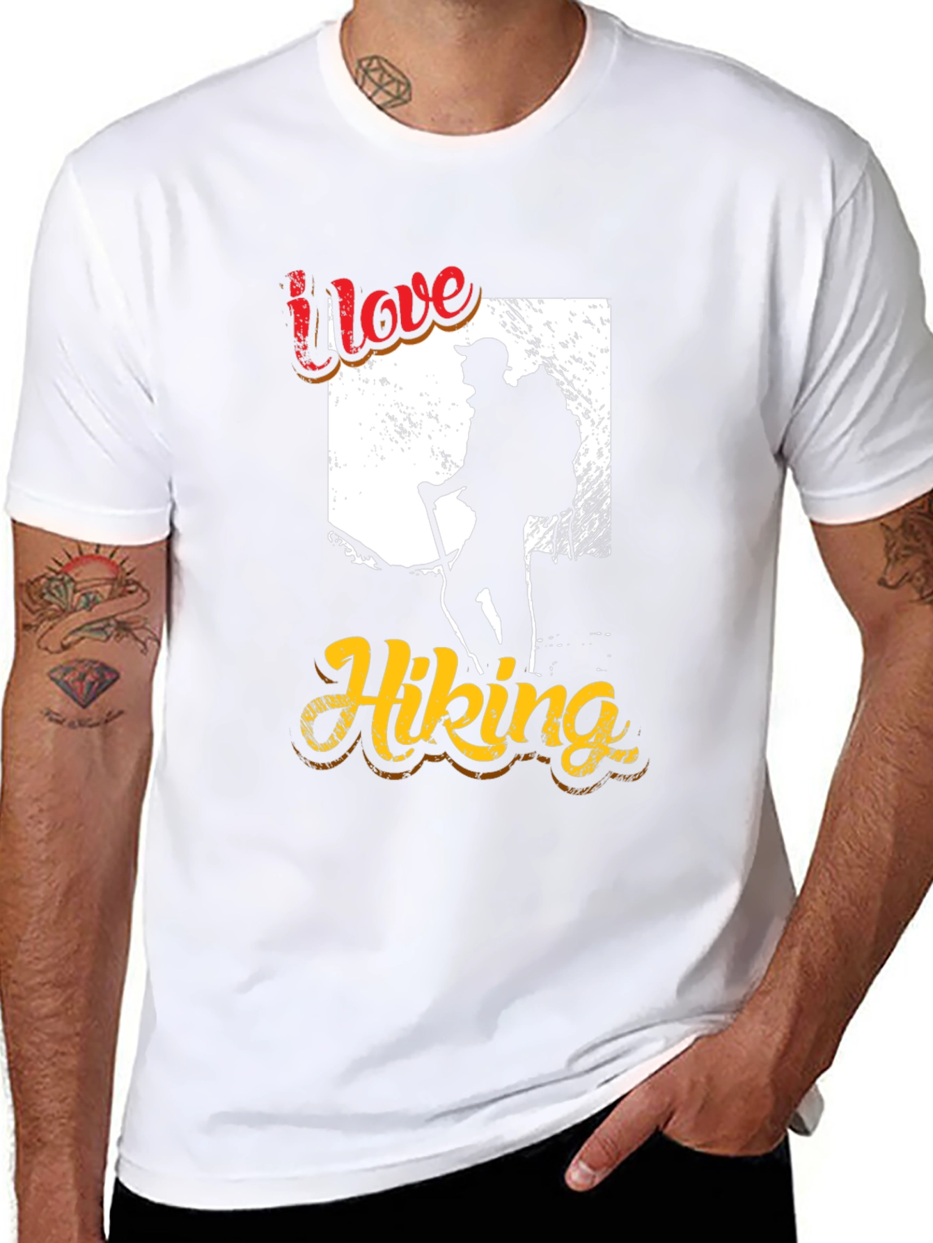 I Love Hiking Graphic T-Shirt