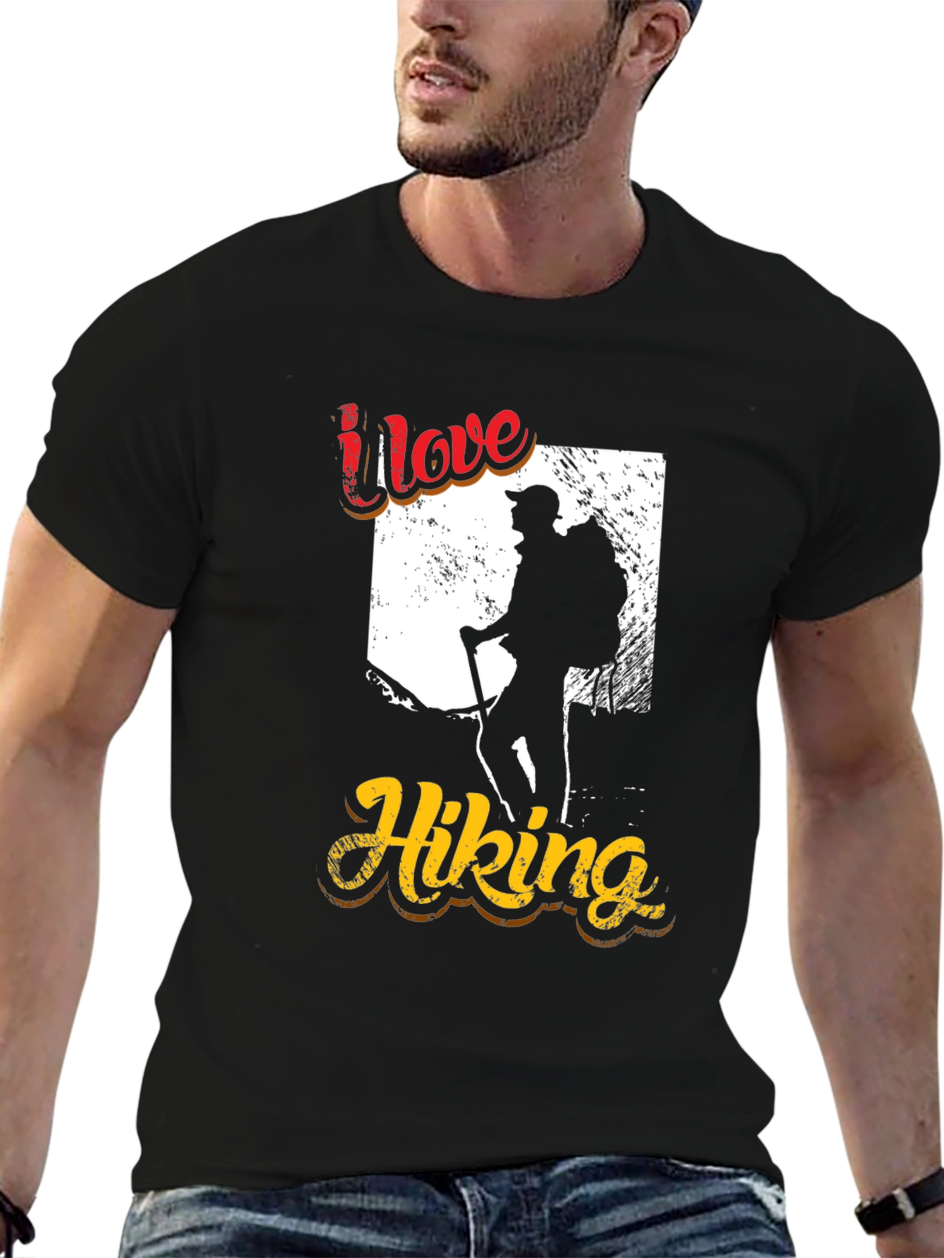 I Love Hiking Graphic T-Shirt