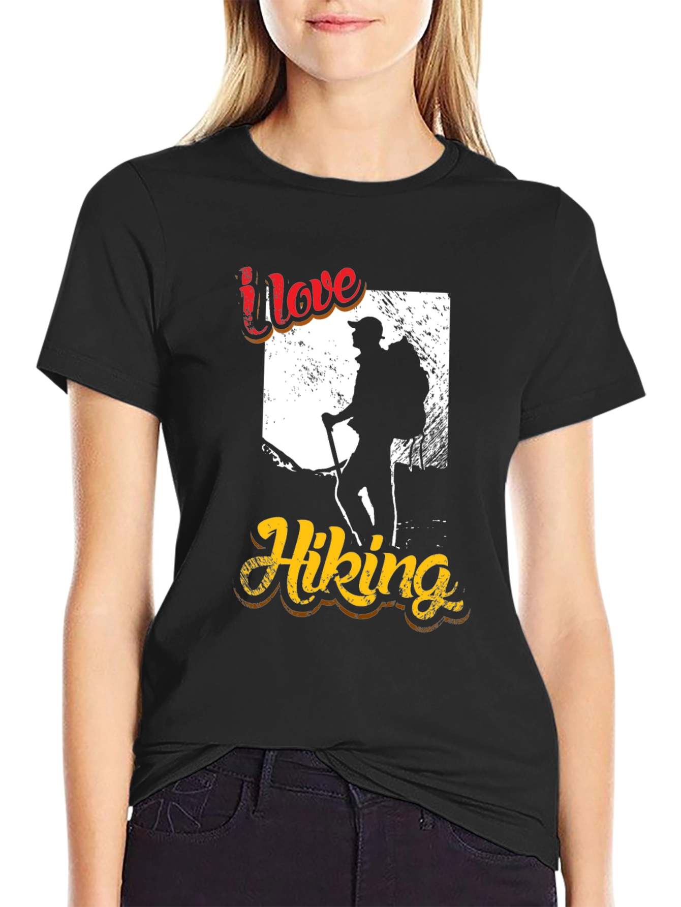 I Love Hiking Graphic T-Shirt