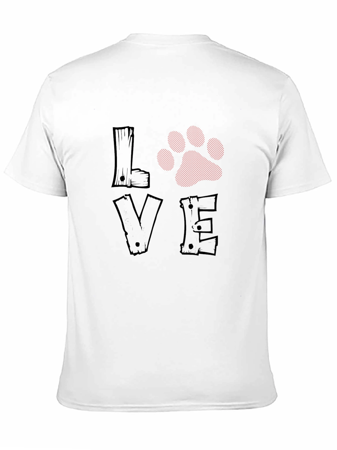 Love Paw Print Graphic Tee - Pet Lover Shirt