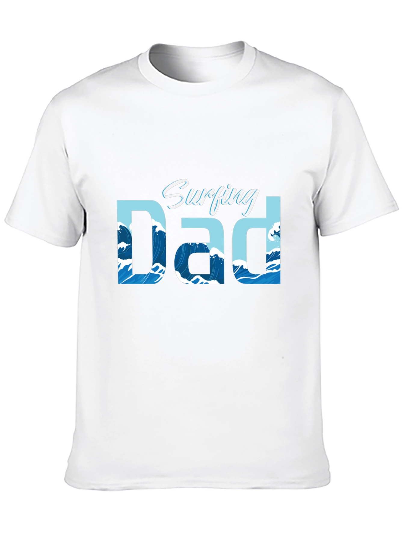 Surfing Dad Graphic T-Shirt - Cool Wave Design