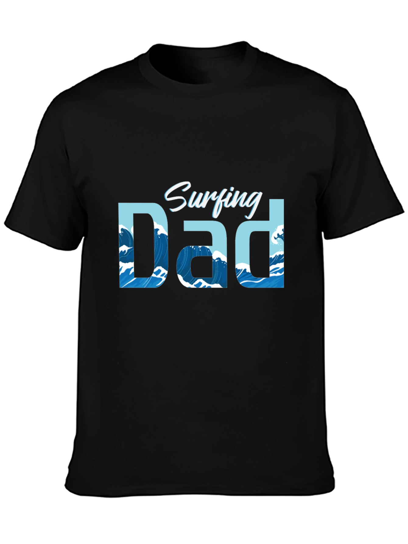 Surfing Dad Graphic T-Shirt - Cool Wave Design