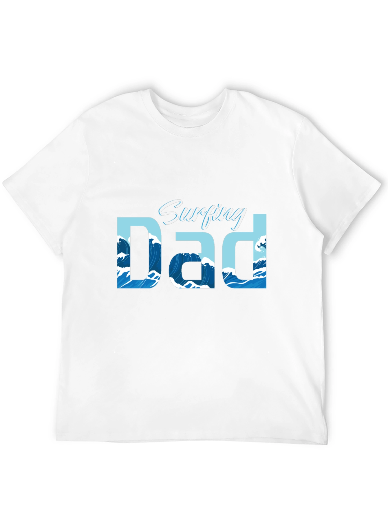 Surfing Dad Graphic T-Shirt - Cool Wave Design