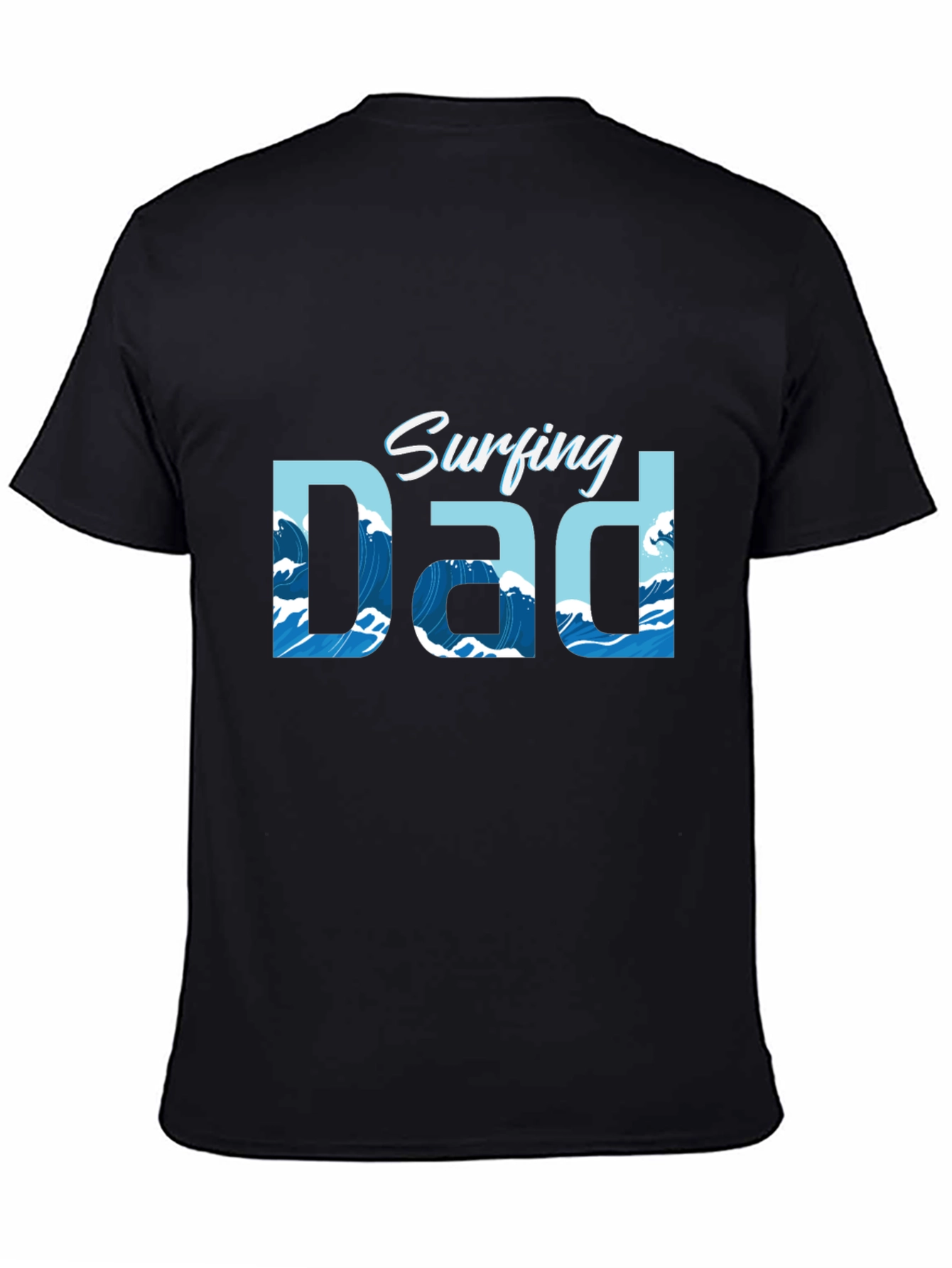 Surfing Dad Graphic T-Shirt - Cool Wave Design