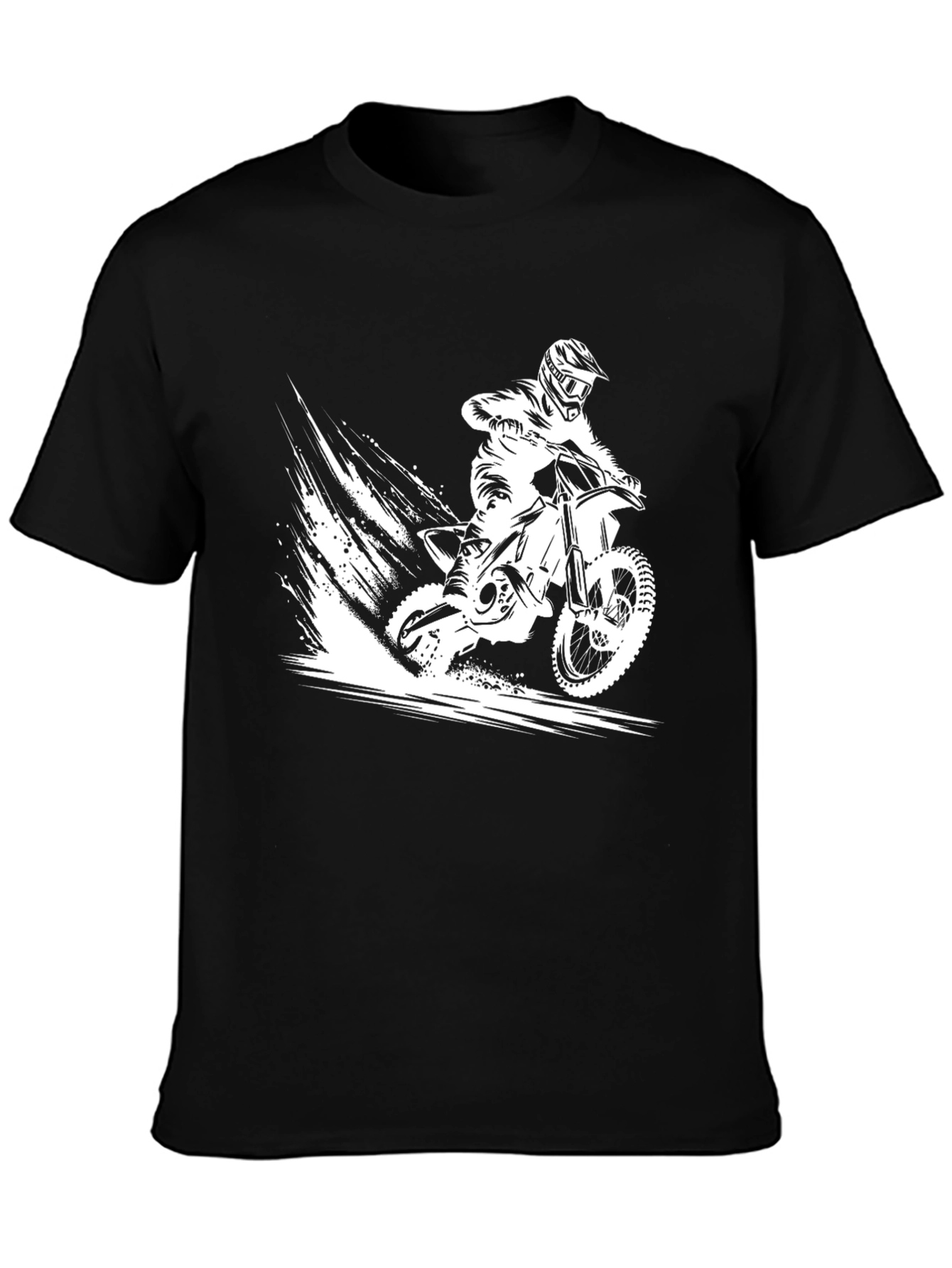Motorcycle Rider Graphic Tee - Black