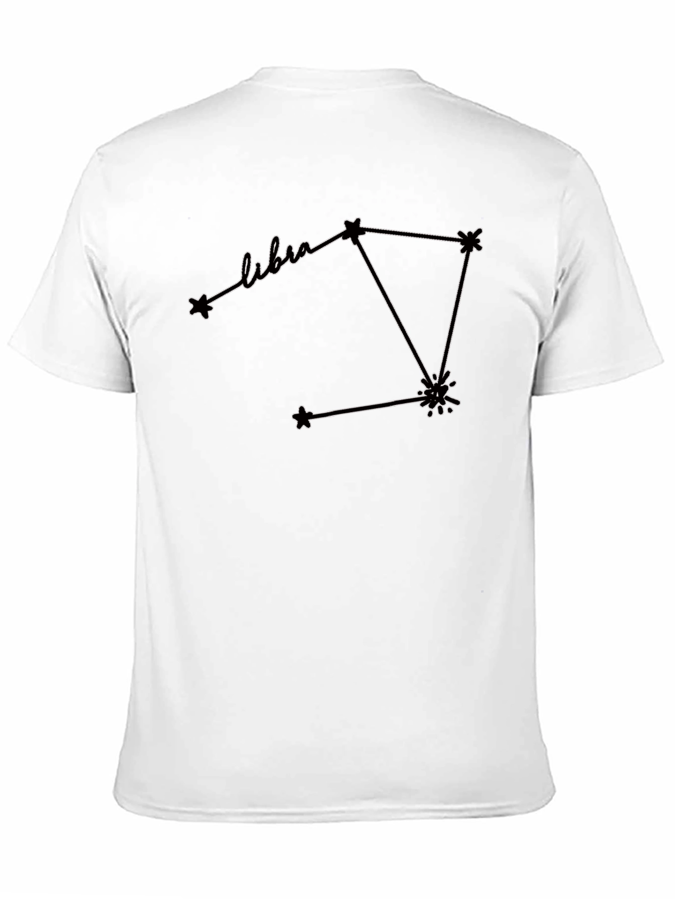 Libra Constellation Graphic Tee - Black