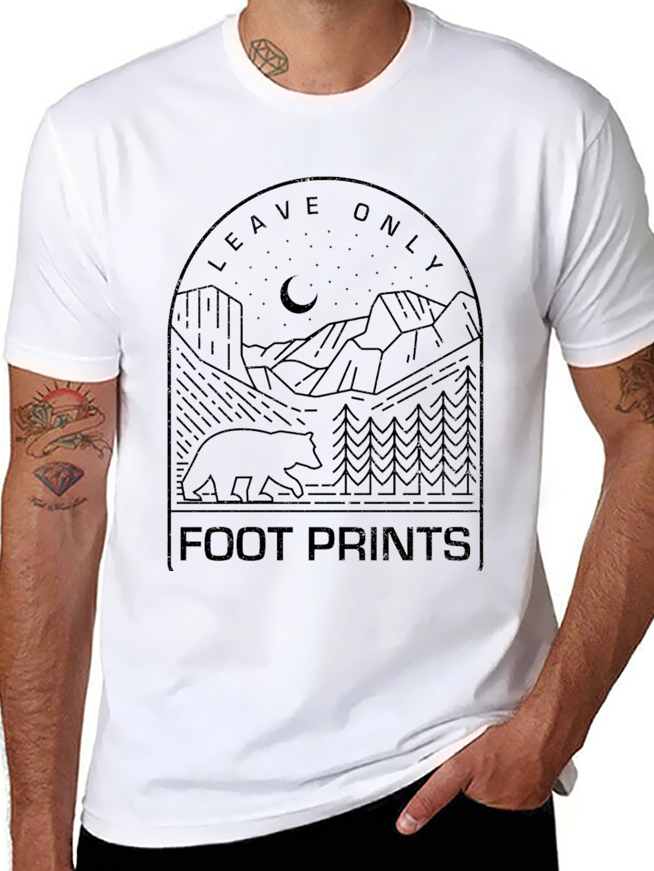 Leave Only Footprints Graphic Tee