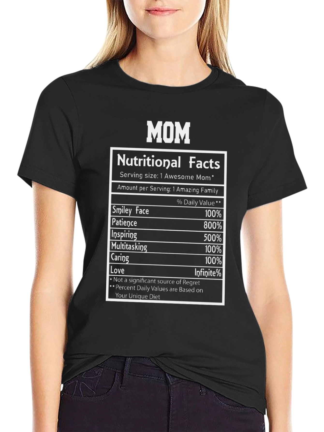 Mom Nutritional Facts T-Shirt - Awesome Family