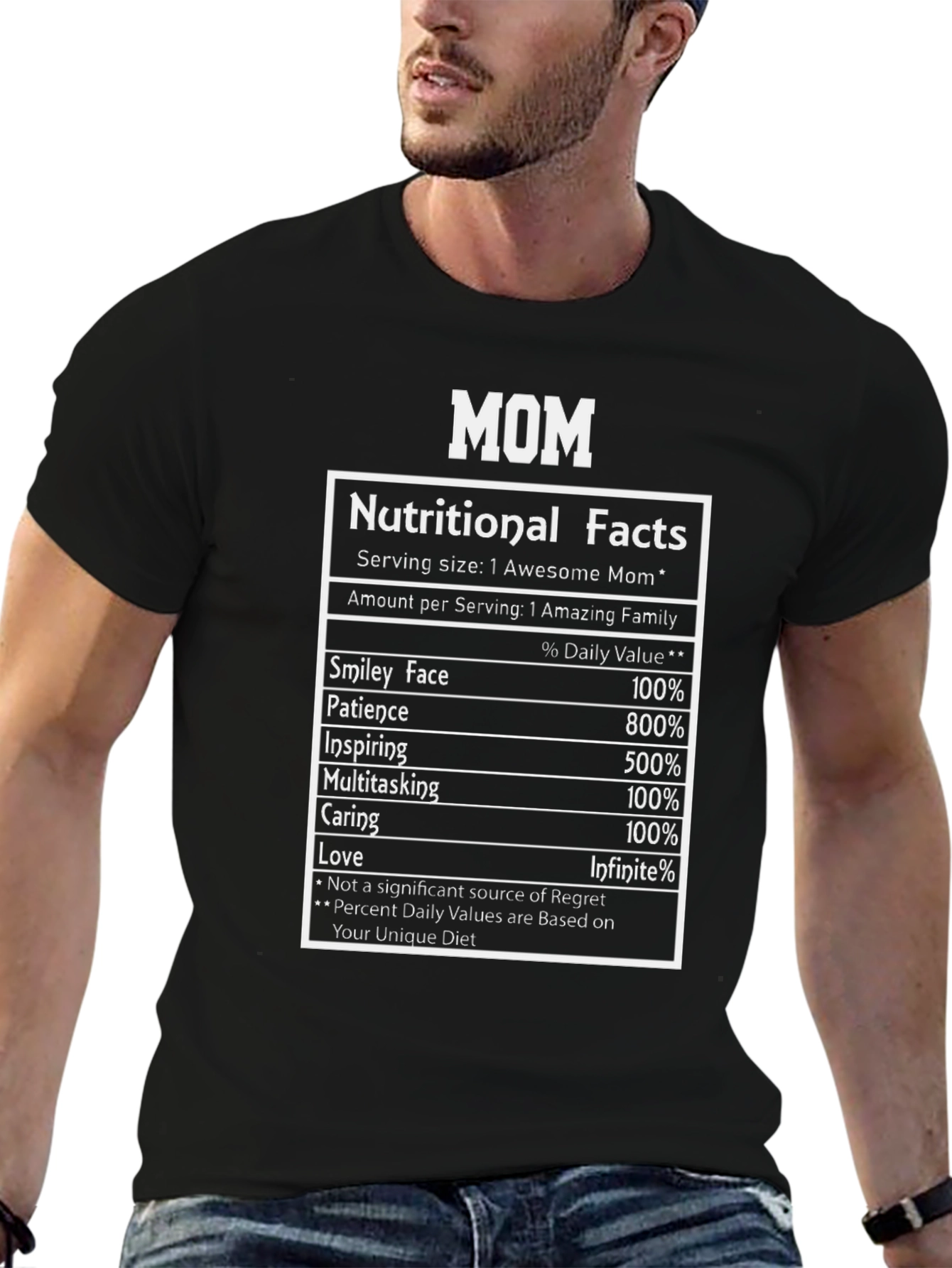Mom Nutritional Facts T-Shirt - Awesome Family