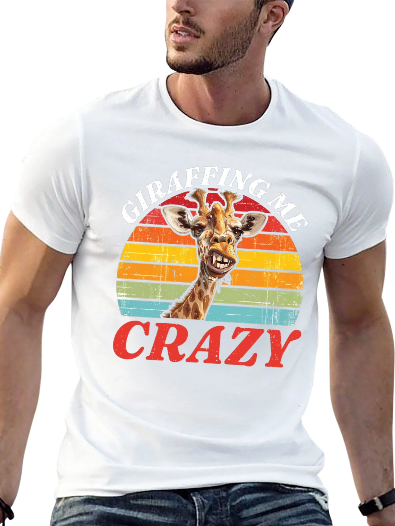 Giraffing Me Crazy Graphic Tee - Fun Giraffe T-Shirt