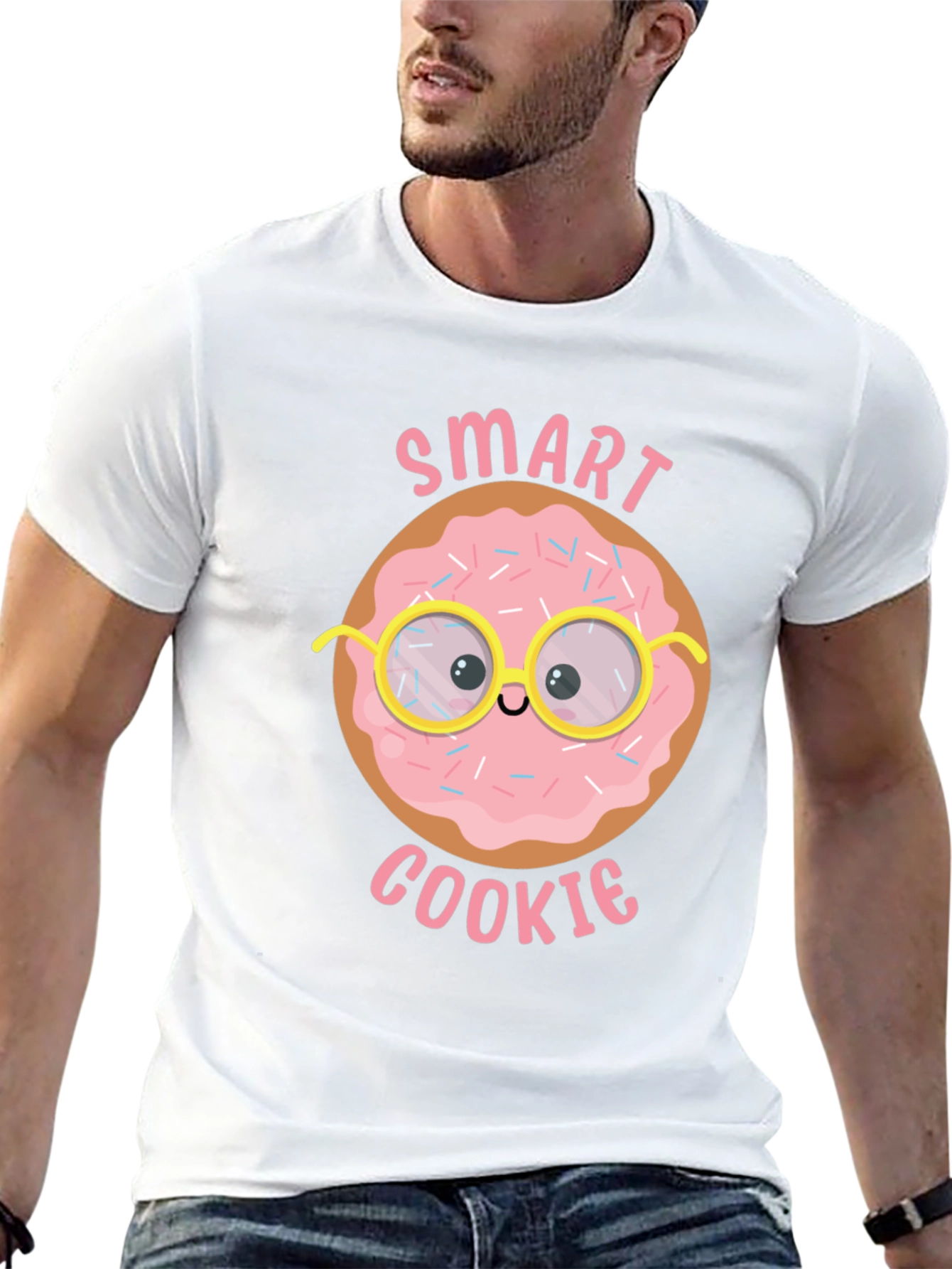 Smart Cookie Donut Graphic T-Shirt