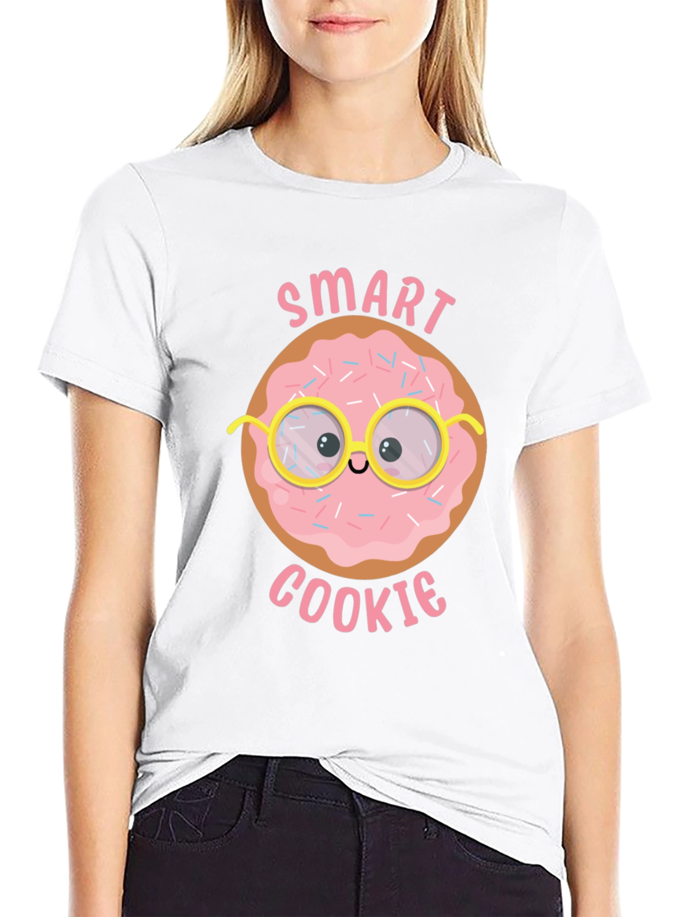 Smart Cookie Donut Graphic T-Shirt