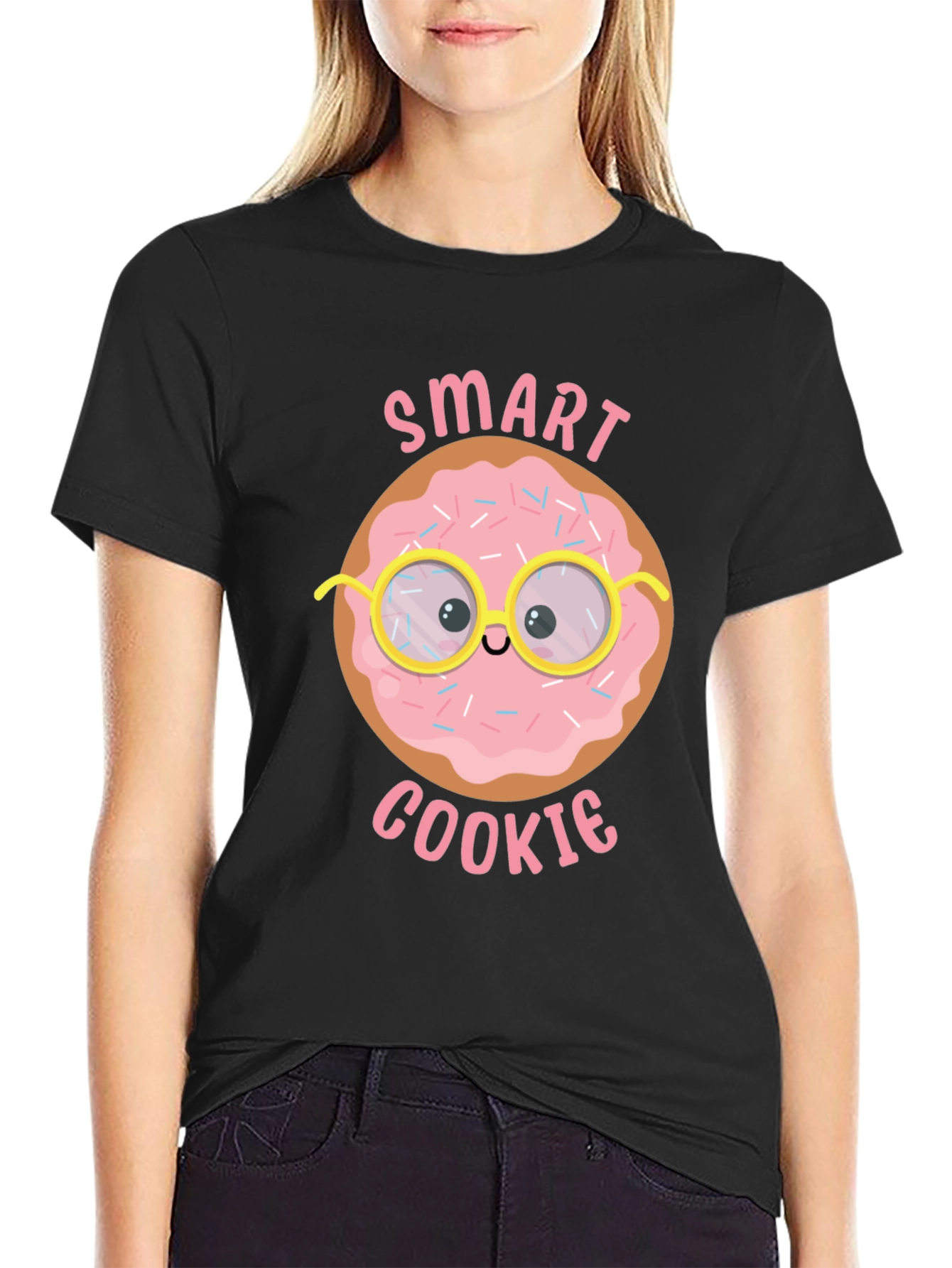 Smart Cookie Donut Graphic T-Shirt