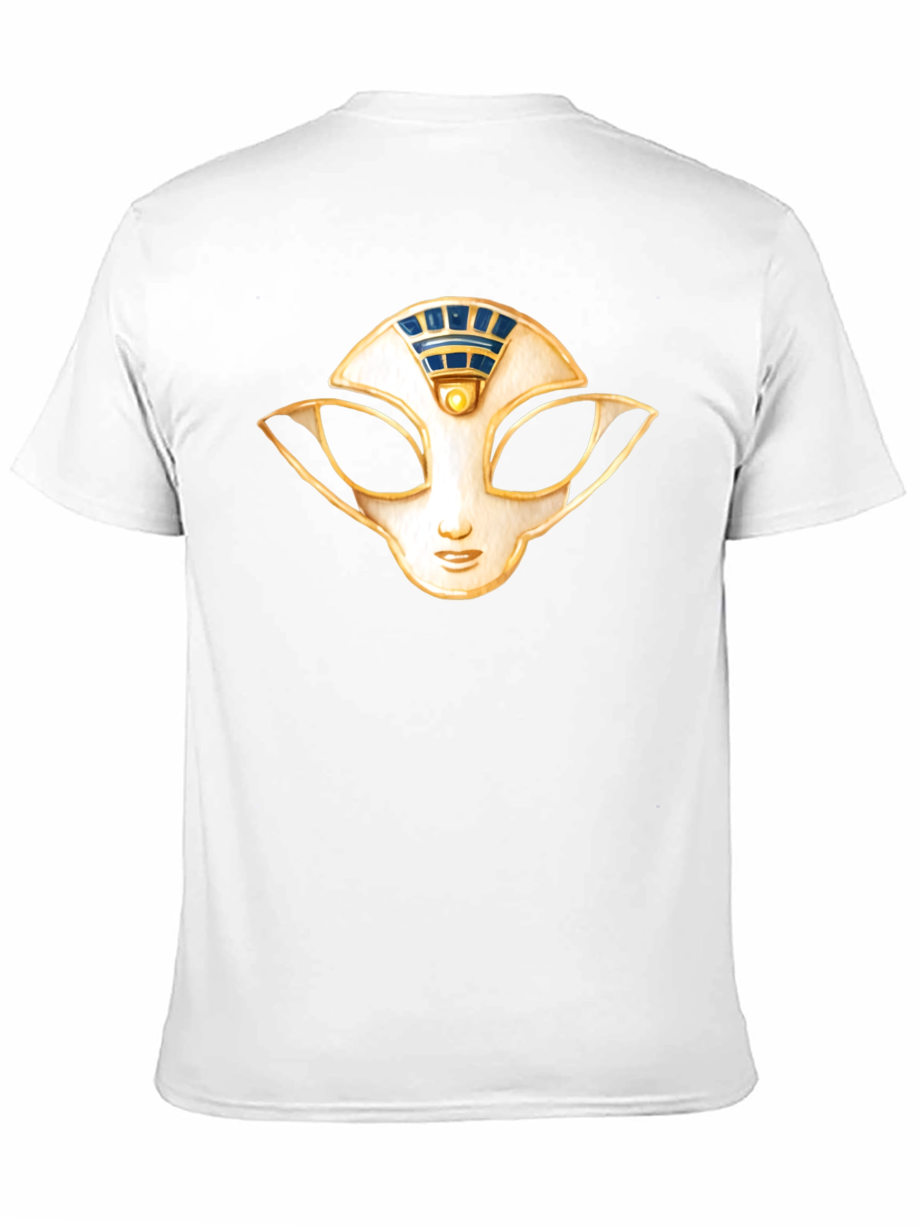 Mystic Mask Graphic Tee - Soft Black Cotton