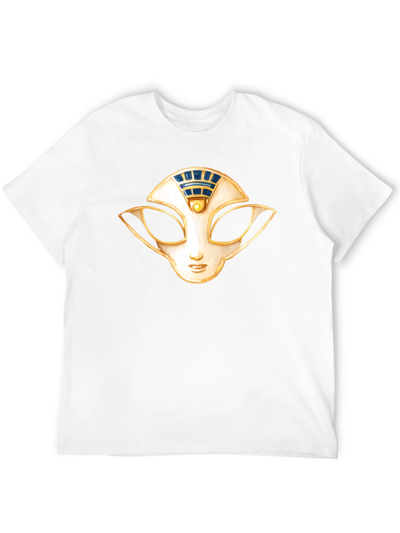 Mystic Mask Graphic Tee - Soft Black Cotton