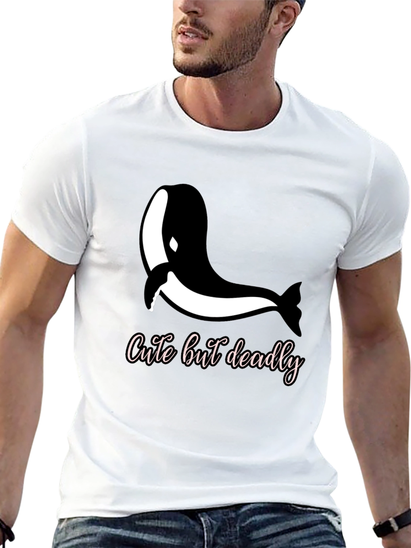 Cute but Deadly Orca Whale Graphic Tee