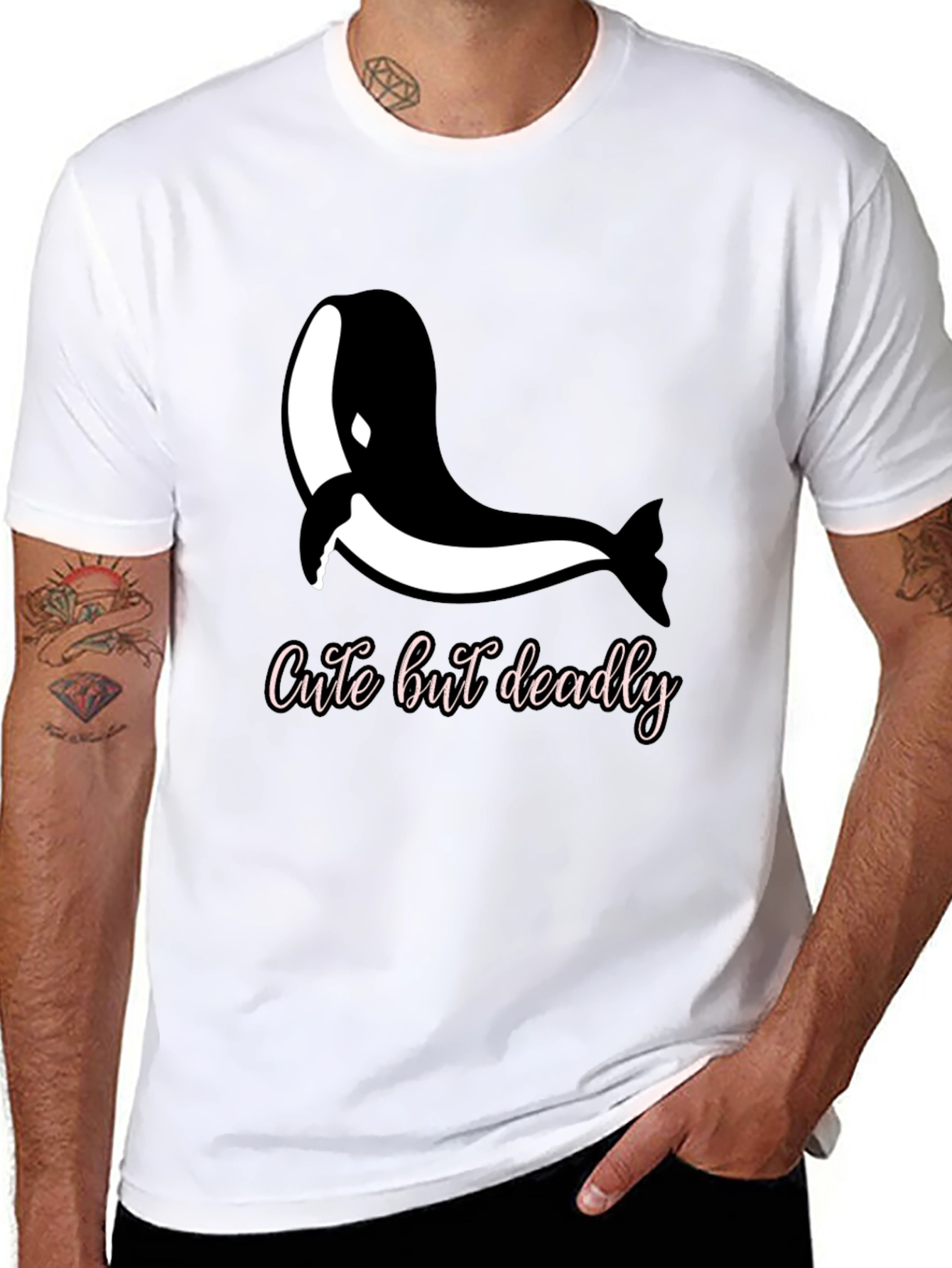 Cute but Deadly Orca Whale Graphic Tee