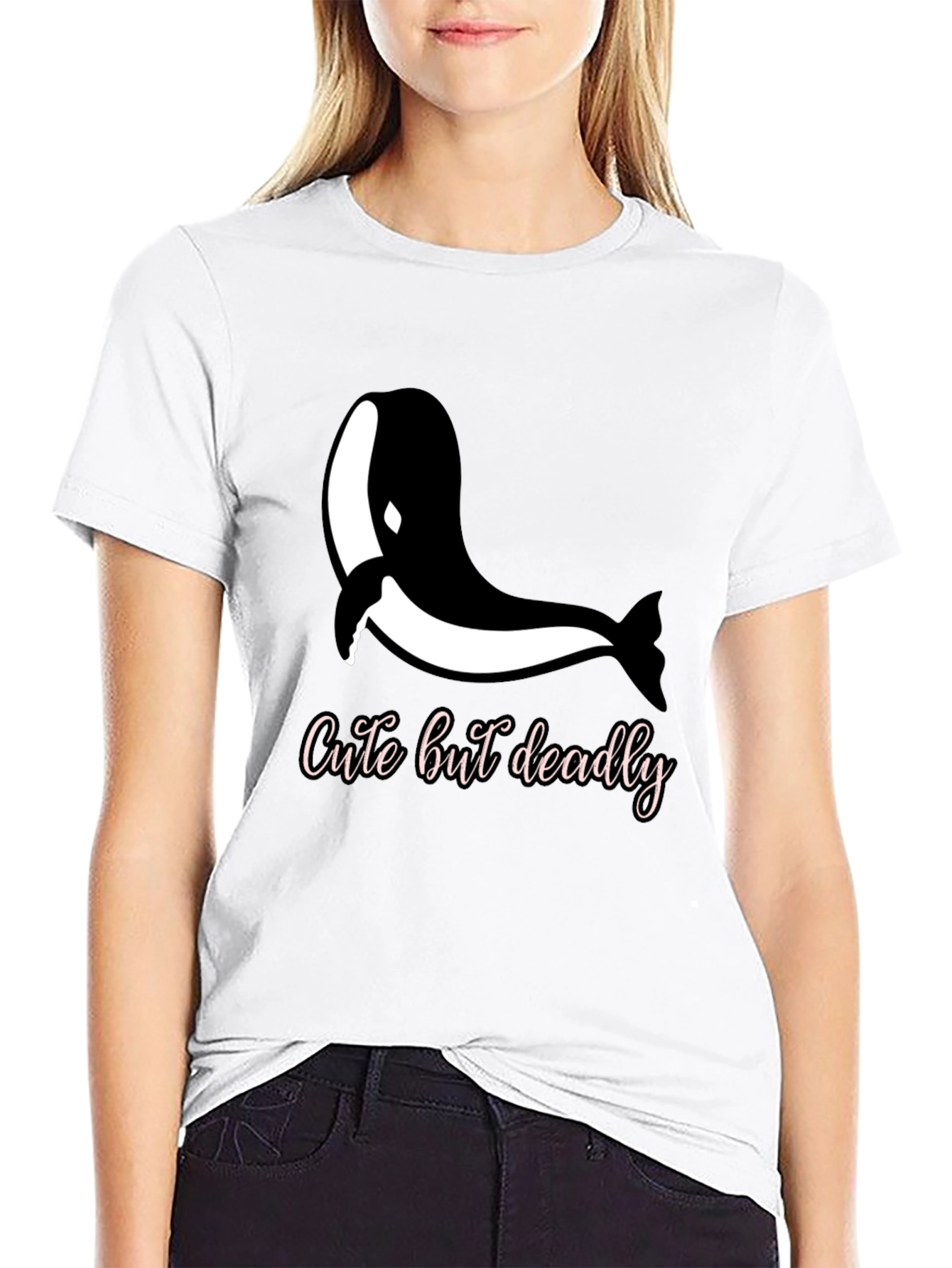 Cute but Deadly Orca Whale Graphic Tee