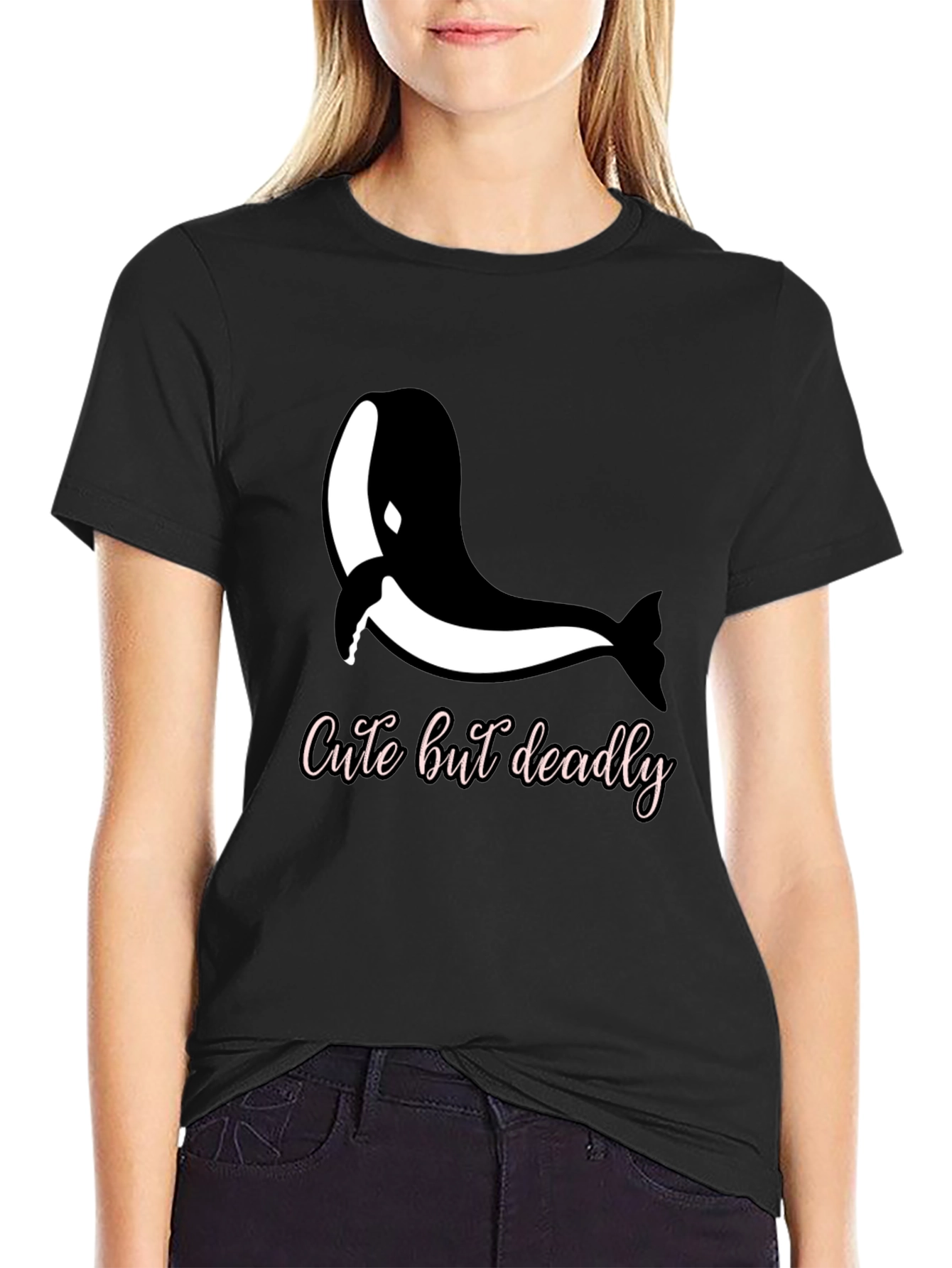 Cute but Deadly Orca Whale Graphic Tee