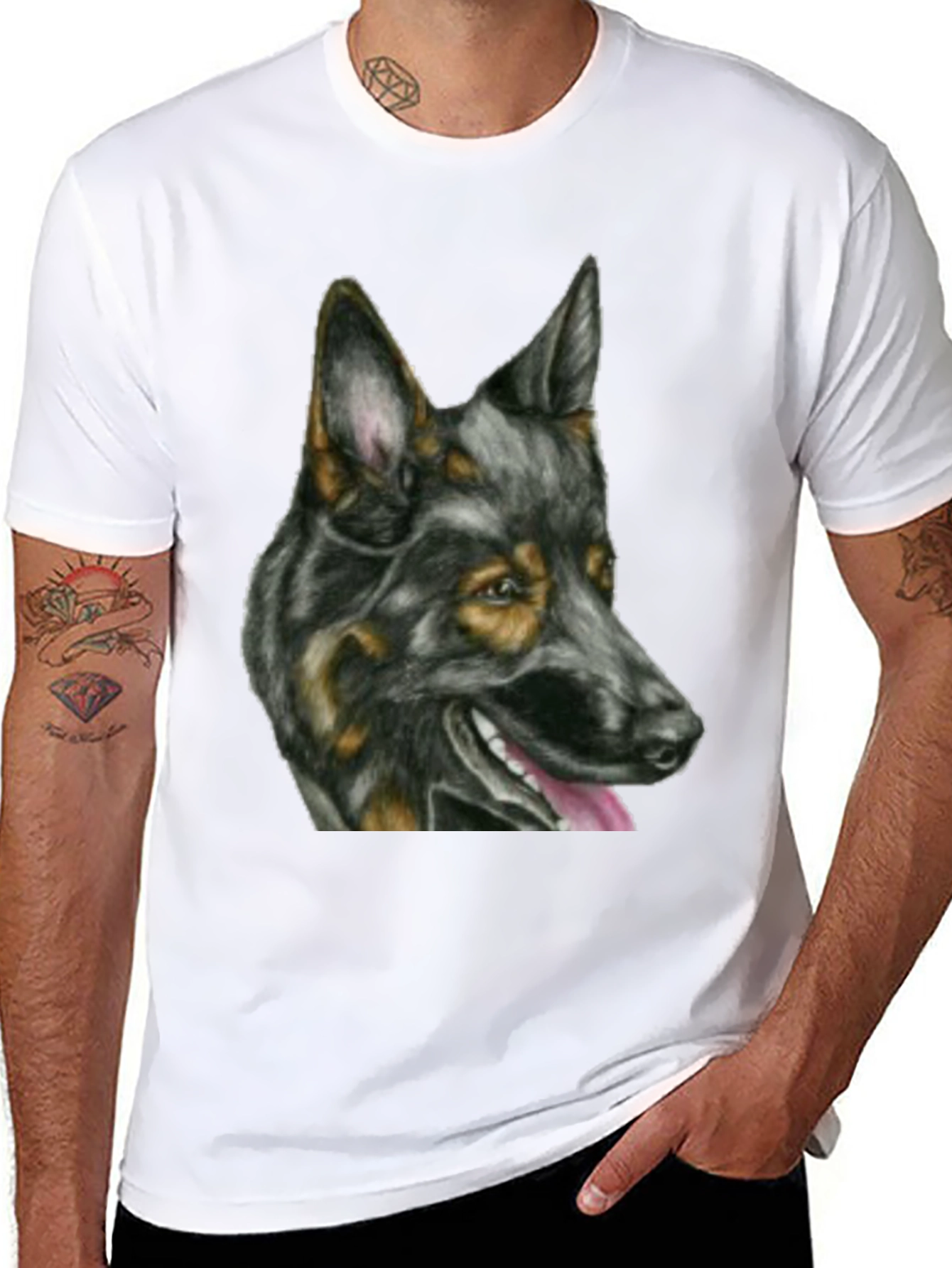 German Shepherd Dog Graphic Print Tee