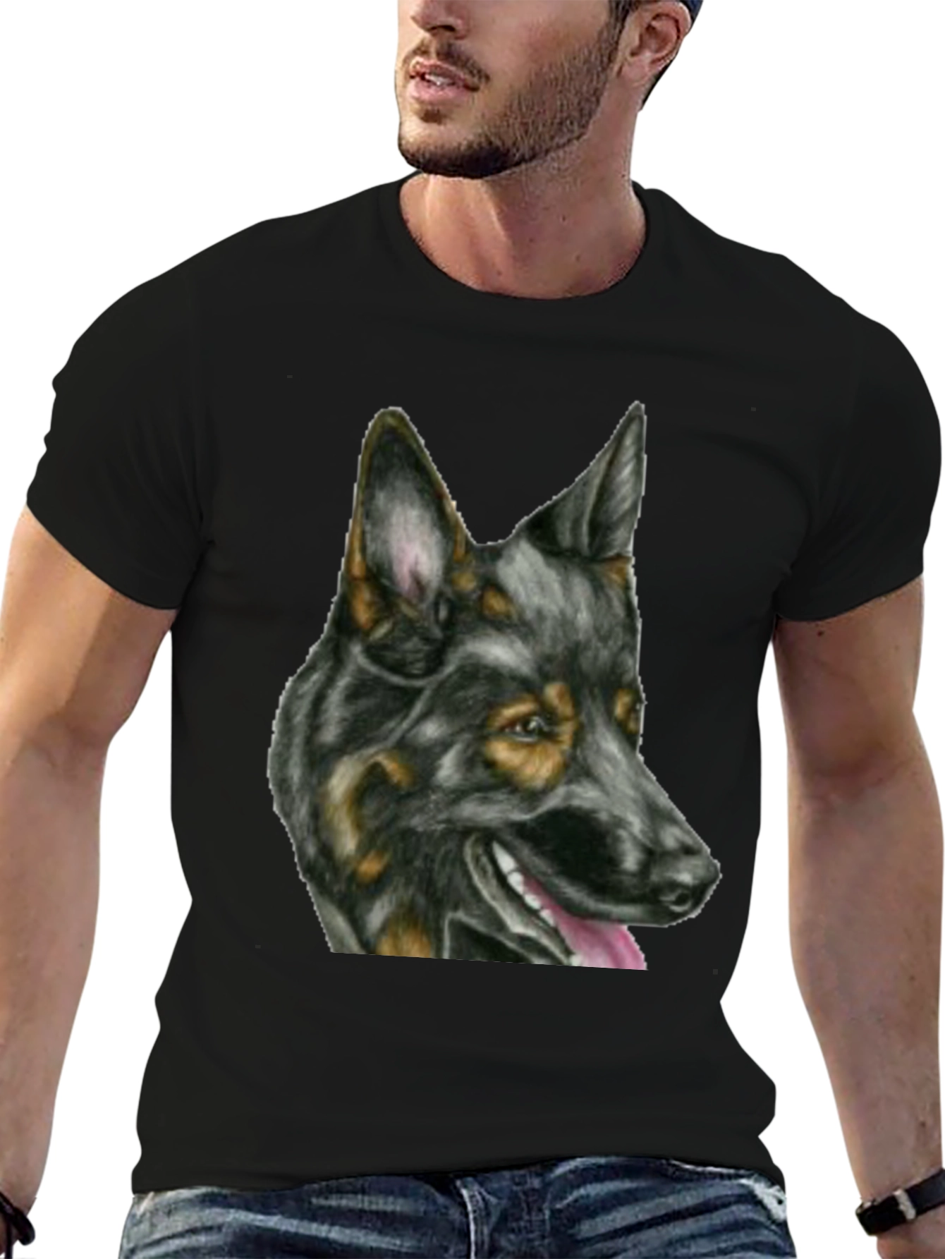 German Shepherd Dog Graphic Print Tee