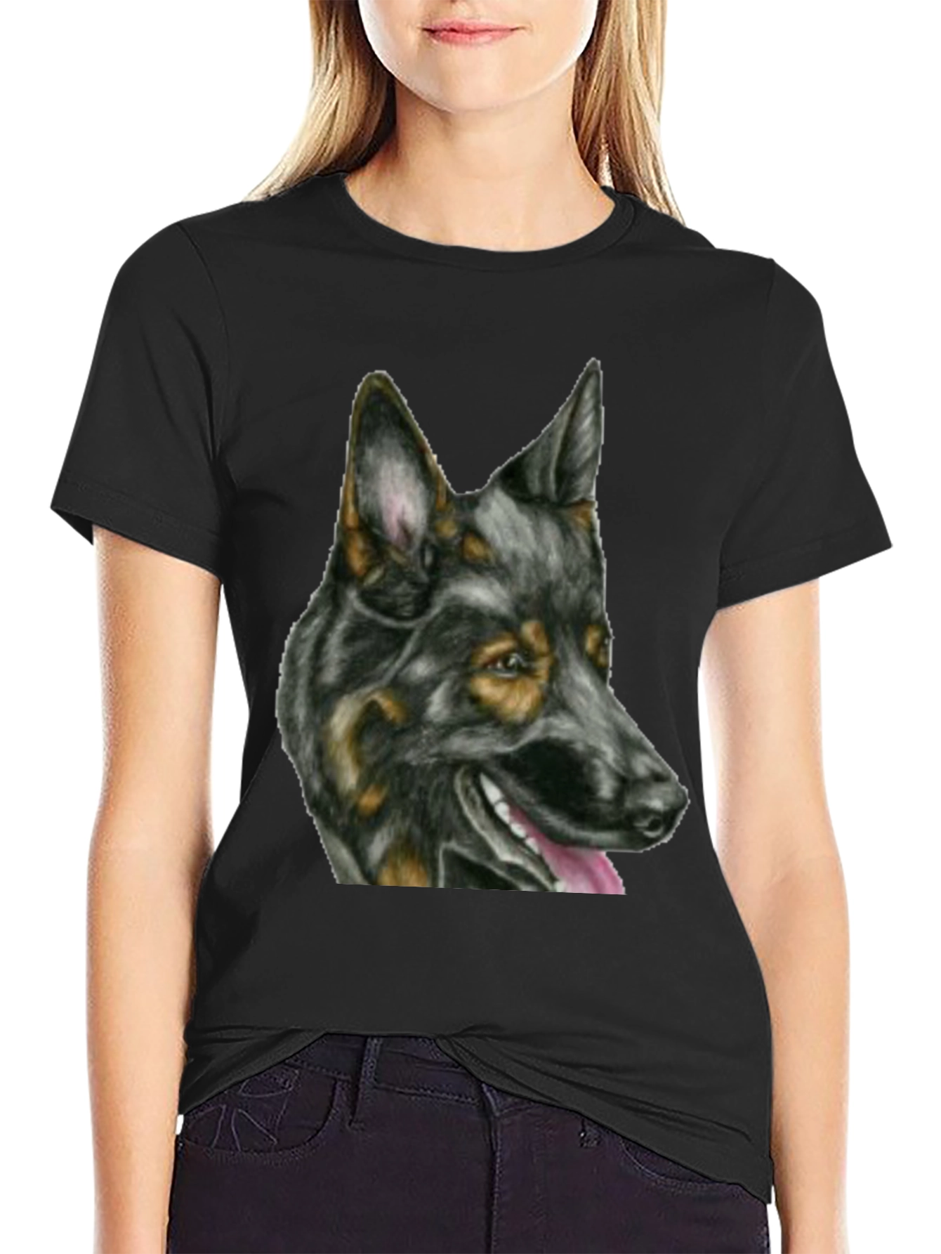 German Shepherd Dog Graphic Print Tee