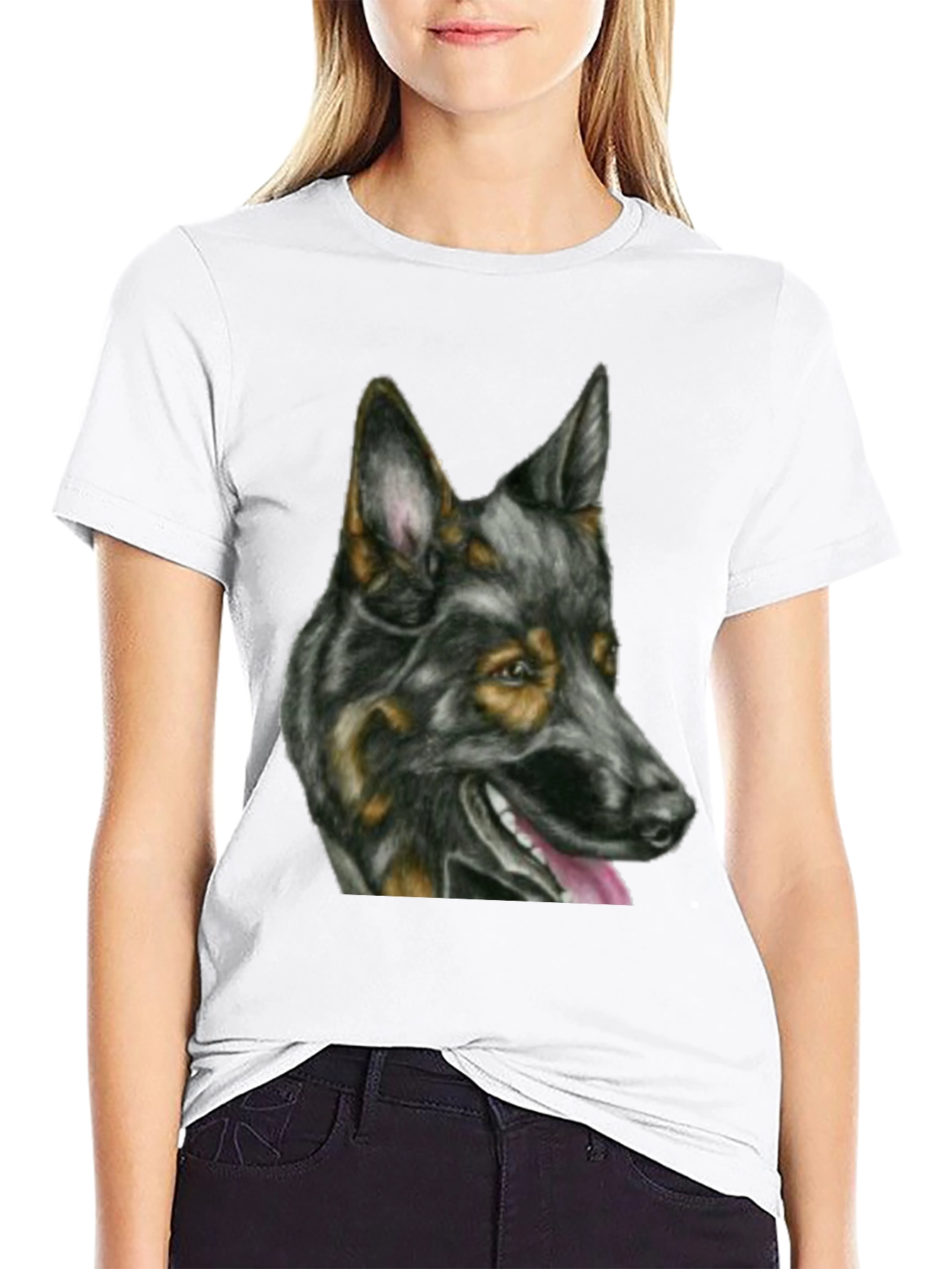 German Shepherd Dog Graphic Print Tee