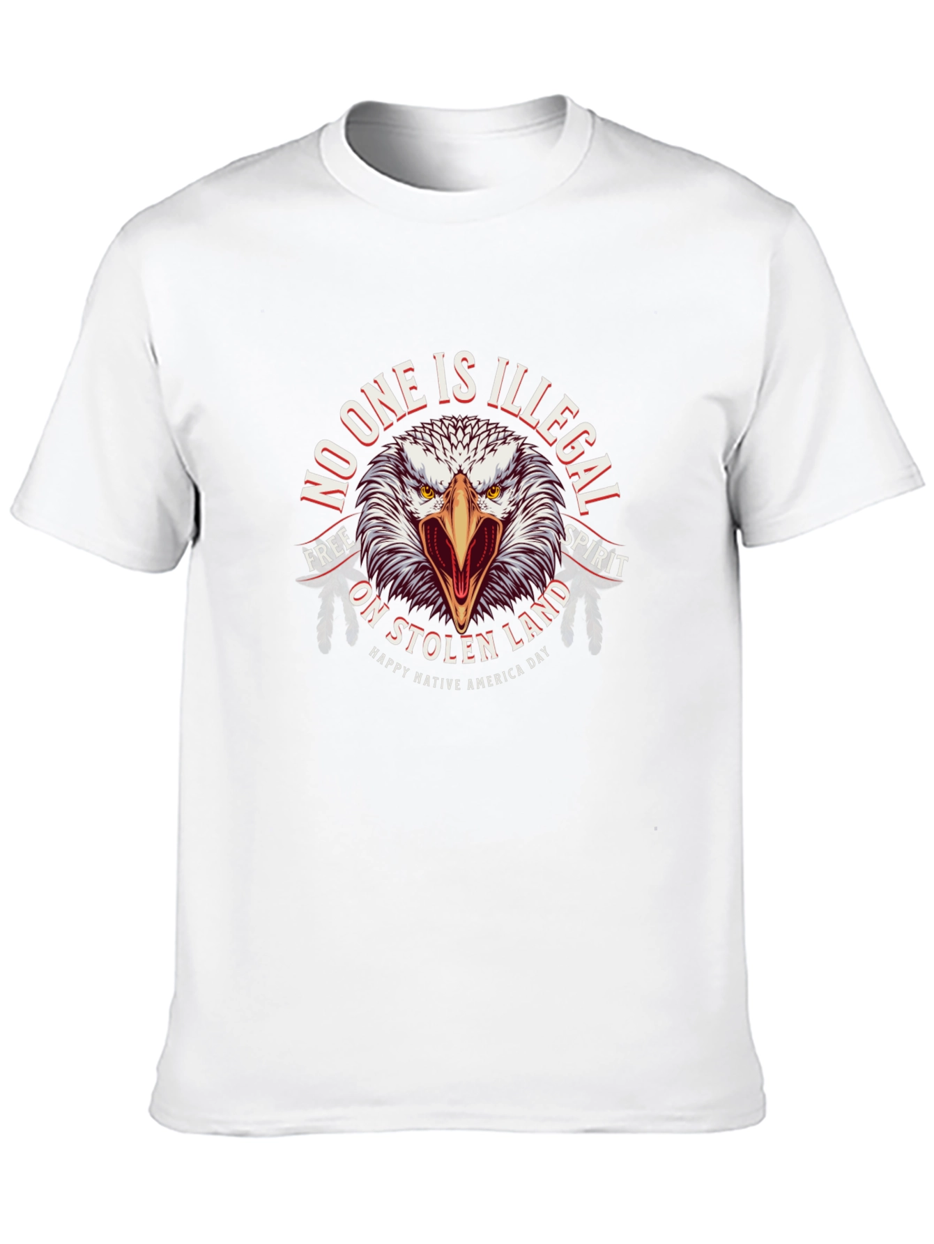 Native American No One Is Illegal Graphic Tee