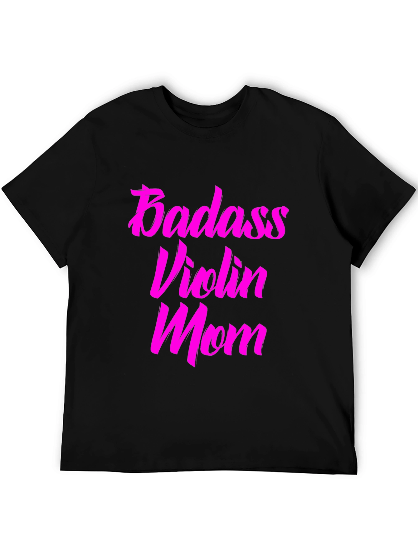 Badass Violin Mom Graphic Tee - Black