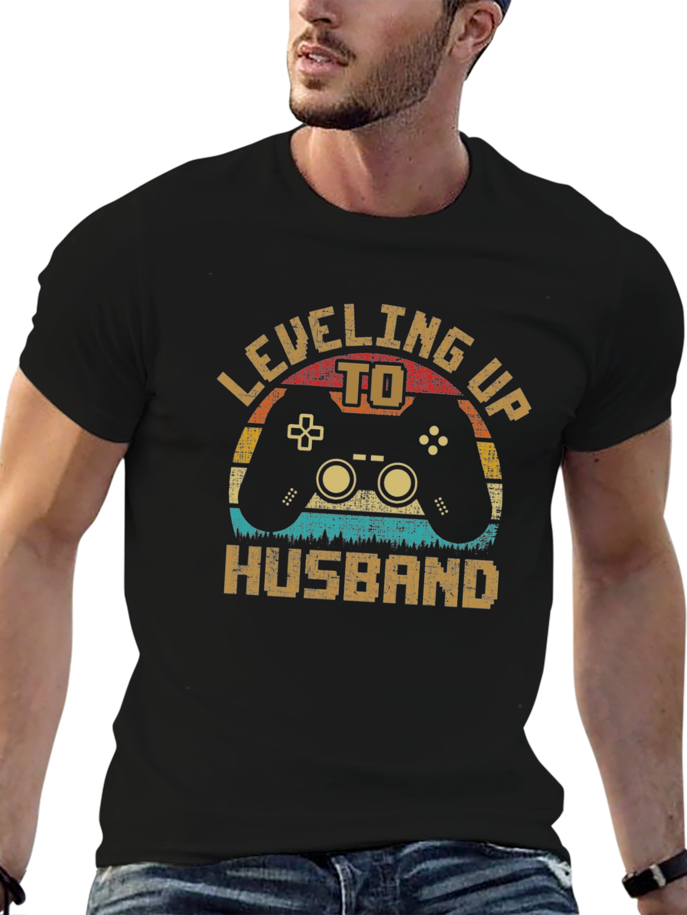 Leveling Up to Husband Graphic T-Shirt