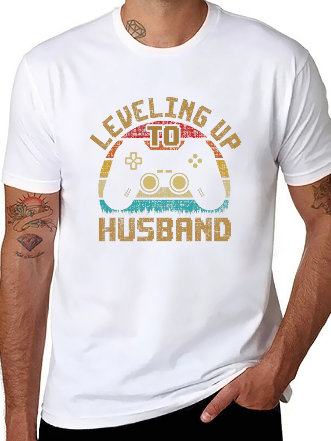 Leveling Up to Husband Graphic T-Shirt