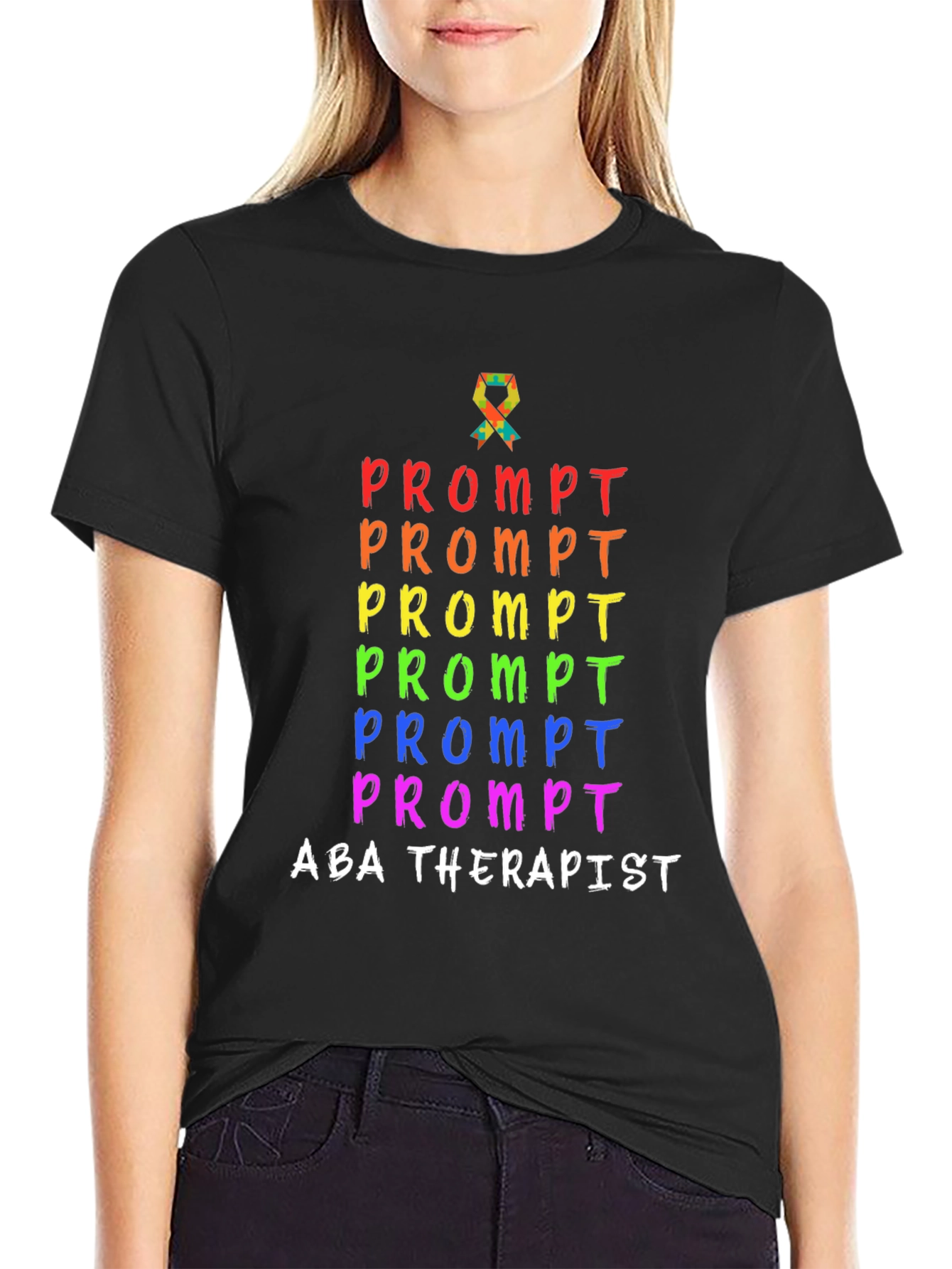 ABA Therapist Prompt Rainbow Shirt