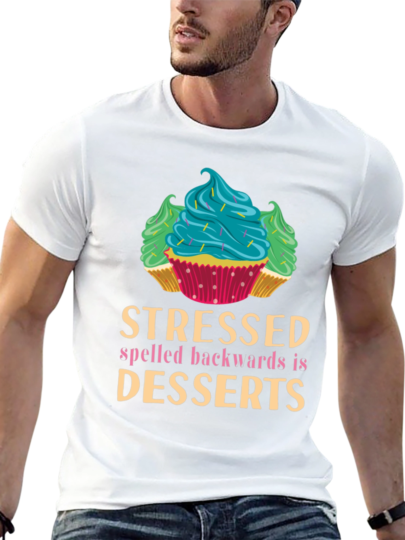 Stressed Spelled Backwards is Desserts Graphic Tee