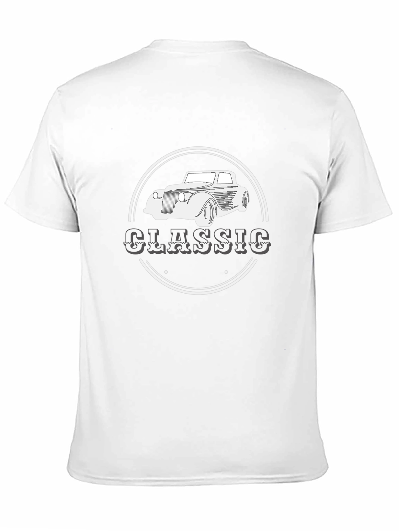 Classic Car Graphic Tee - Retro Style Black T-Shirt